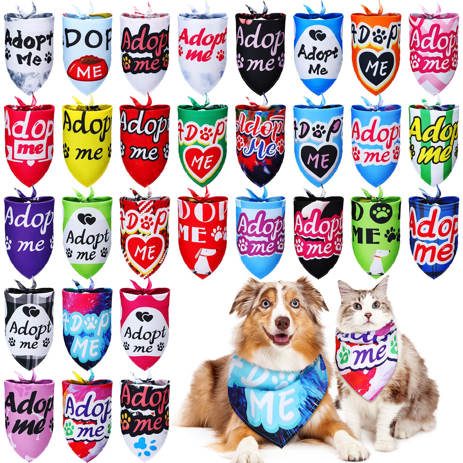 Huhumy 100 Pcs Cowboy Dog Bandanas Bulk Pet Bibs Colorful Triangle Scarf Western Pet Bandanas for Medium Large Dogs Western Cowb