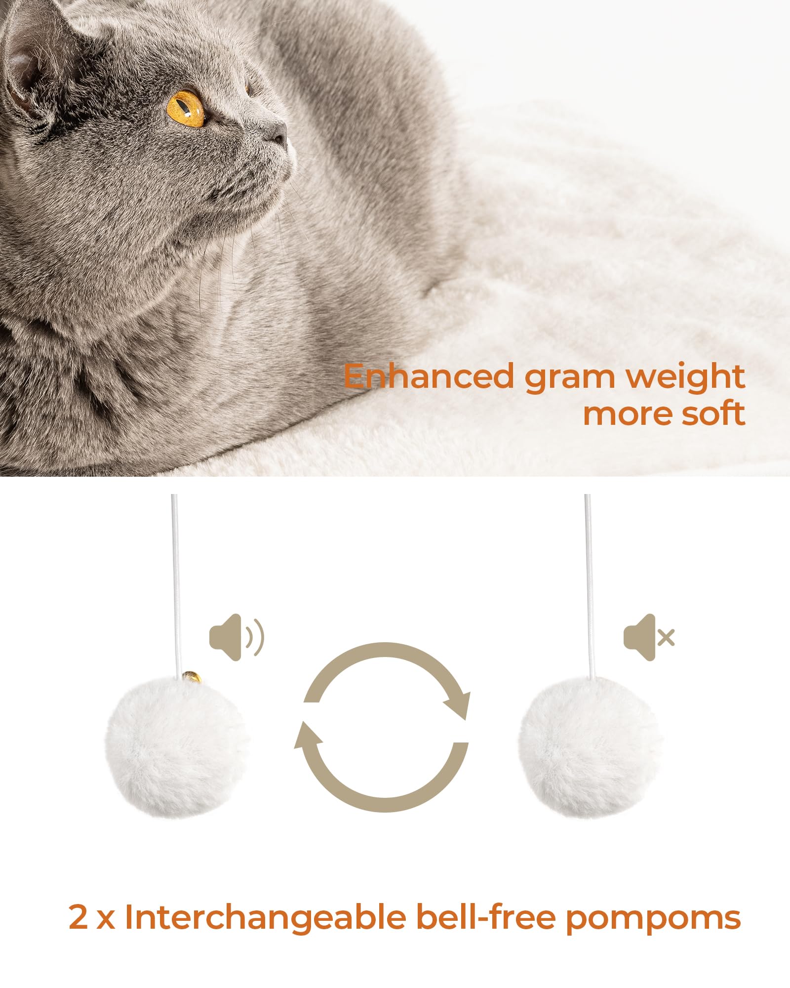 FourFurPets 35.4in 3-Tier Modern Cat Tree Tower Condo, Cat Scratch Posts for Indoor Cats, Big Plate, Two Full Sisal Scratching P