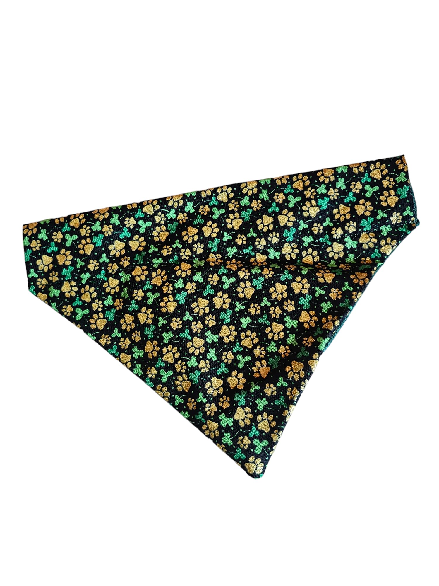 St Patricks Day Paws Over the Collar Dog Bandana That Slips onto Their Existing Collar Size (XXL)