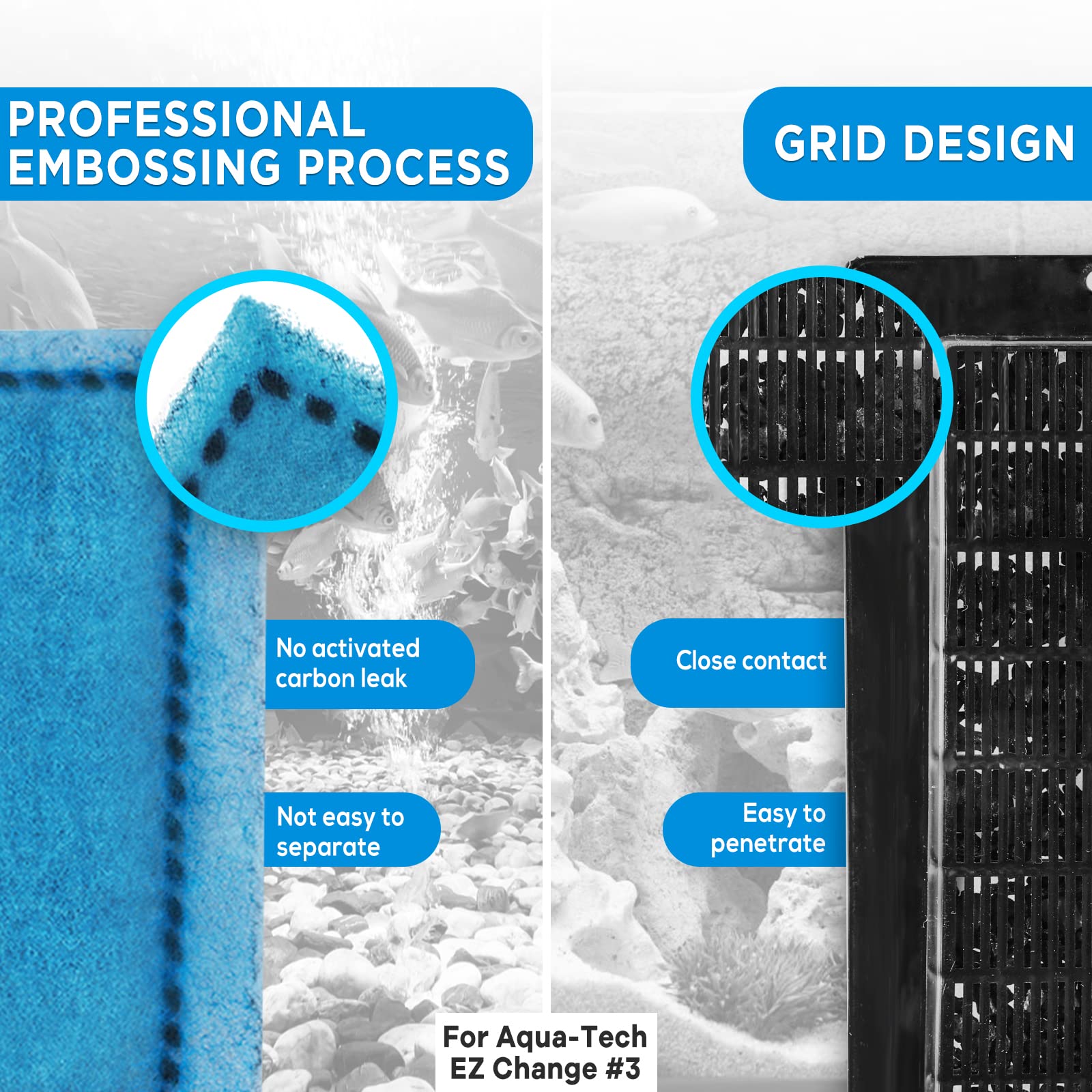 Xbbwmrs 9 Pcs Aquarium Filter Cartridge Compatiable With Aqua-Tech Filters (Ez-Change #3) Fish Tank Filter Cartridge Compatiable