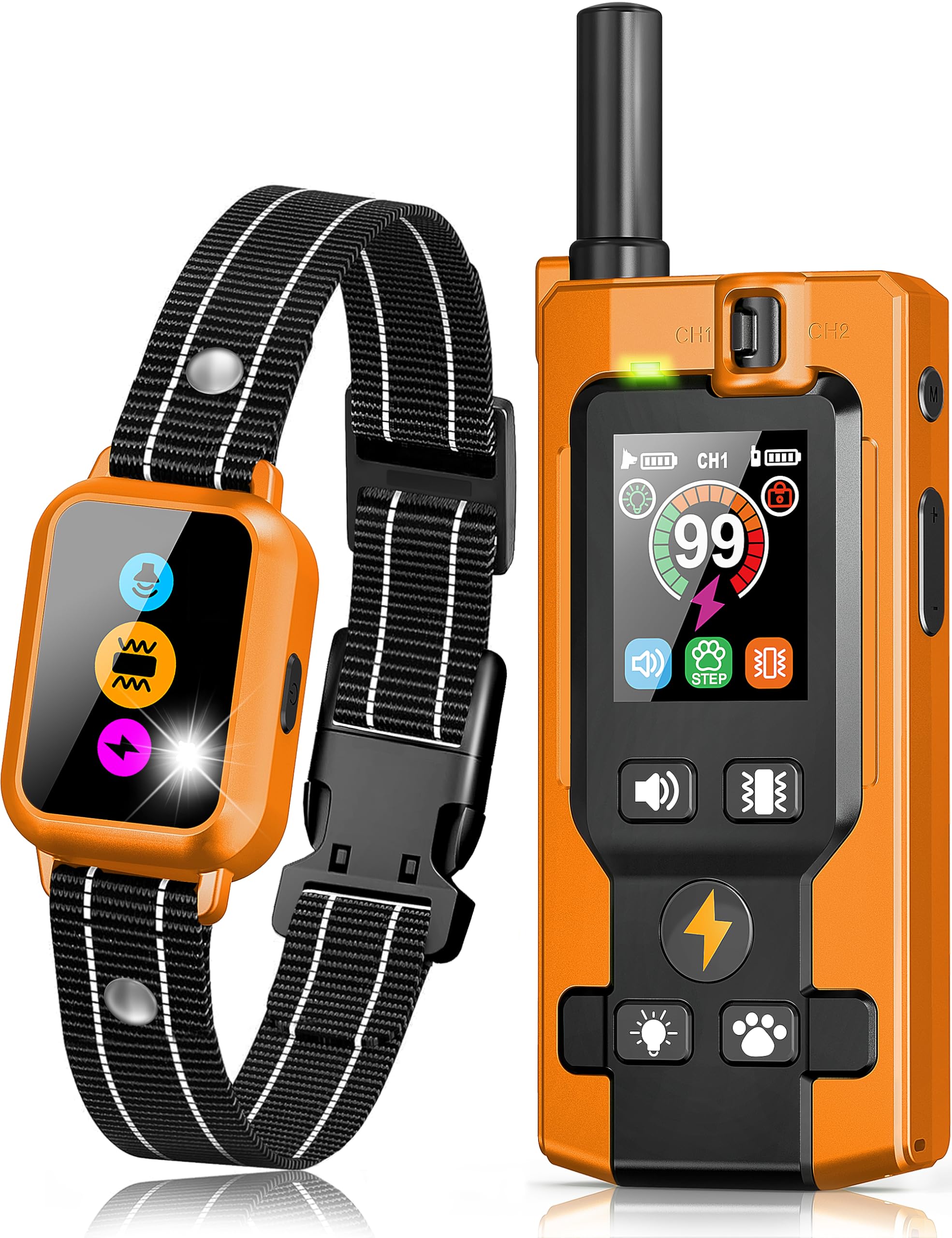 Frayo Shock Collar For Dogs - Upgraded Dog Training Collar With Remote Control 5 Modes With Step Counting & Smart Color Screen 3