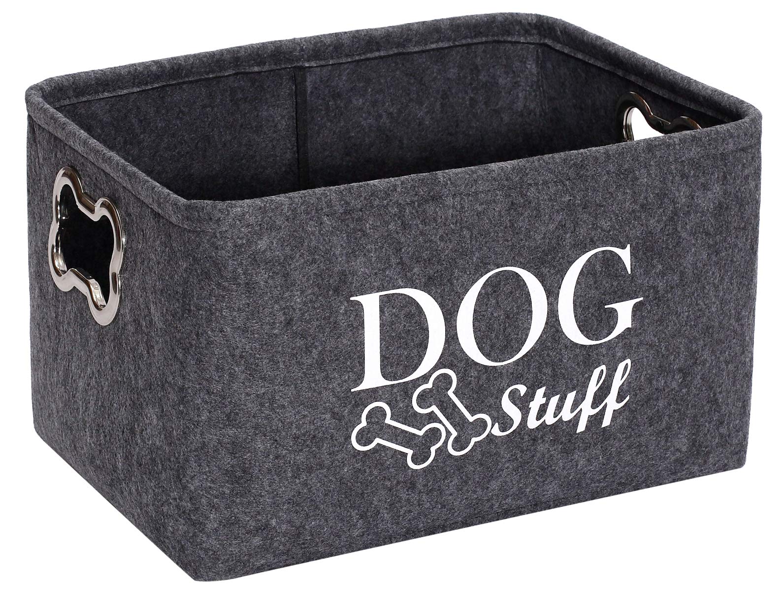 Morezi Felt Puppy Stuff Baskets, Dog Toy bin Storage with Designed Metal Handle, pet Organizer - Perfect for organizing pet Toys
