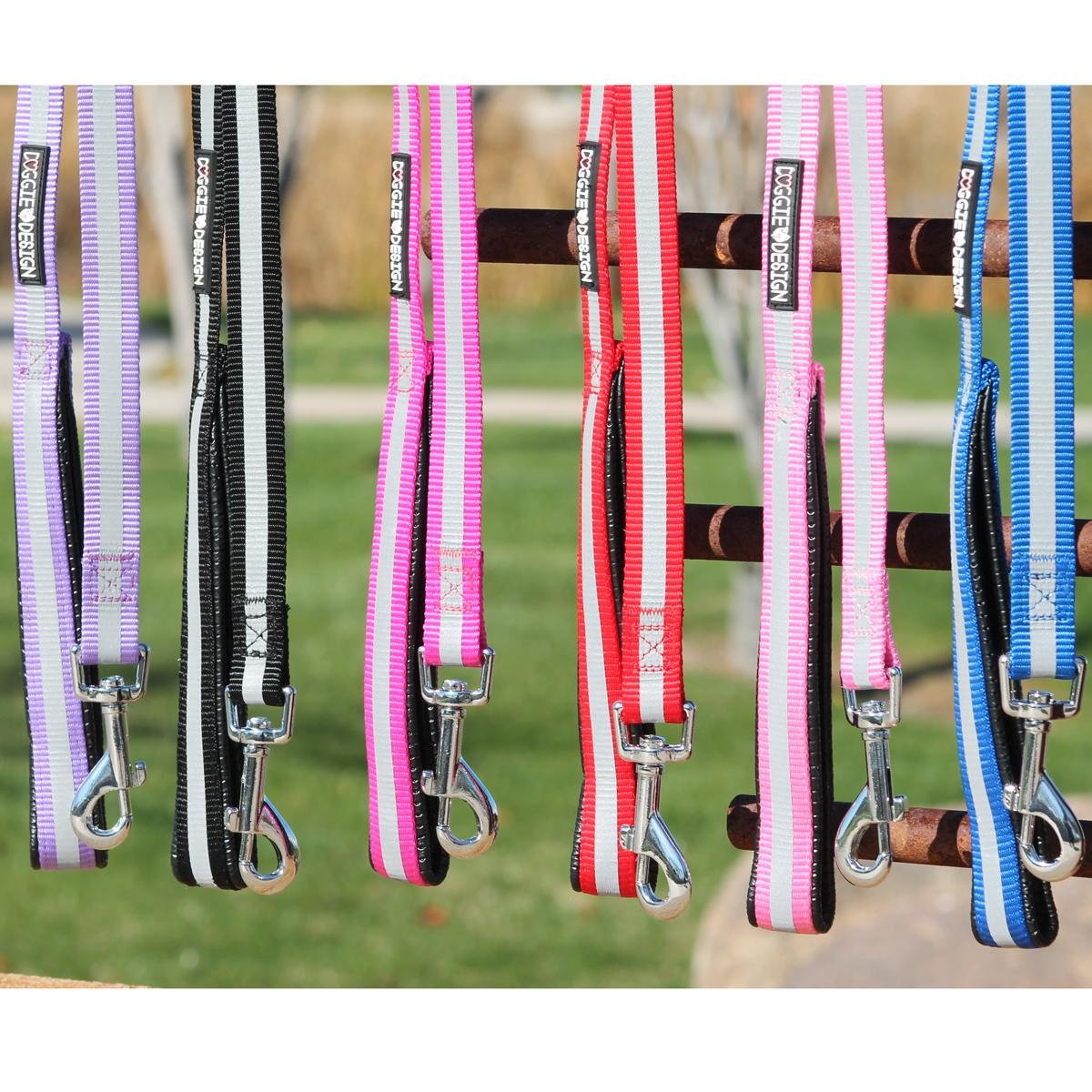 Doggie Design Dd-Rfl-Cp Reflective Nylon Leash With Soft Grip Handle44; Candy Pink - 0.75 In. X 5 Ft.