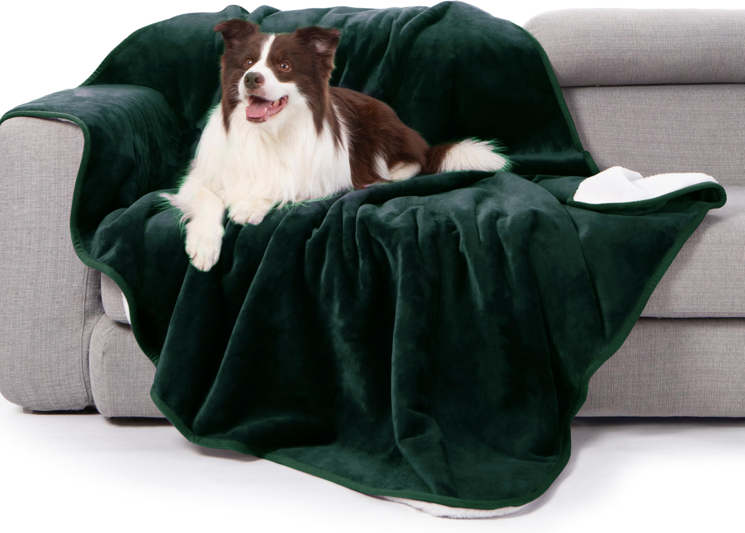 gogobunny Waterproof Blanket for Bed Couch, Sherpa Fleece Throw, 50x60