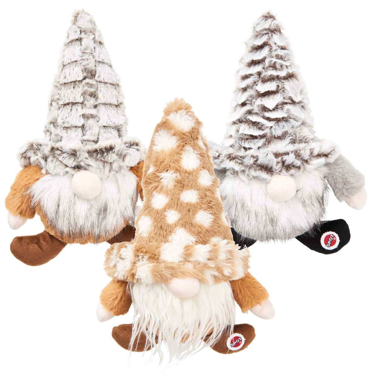 Spot Woodsy Gnome Plush Toy For Dogs 12'', Assorted