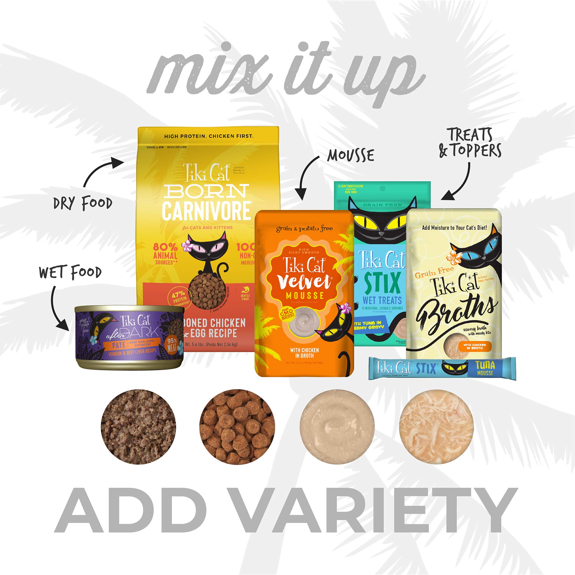 Tiki Cat Luau Velvet Mousse, Tuna & Mackerel in Broth, Complete Nutrition for Balanced Diet, Wet Cat Food For All Life Stages, 2