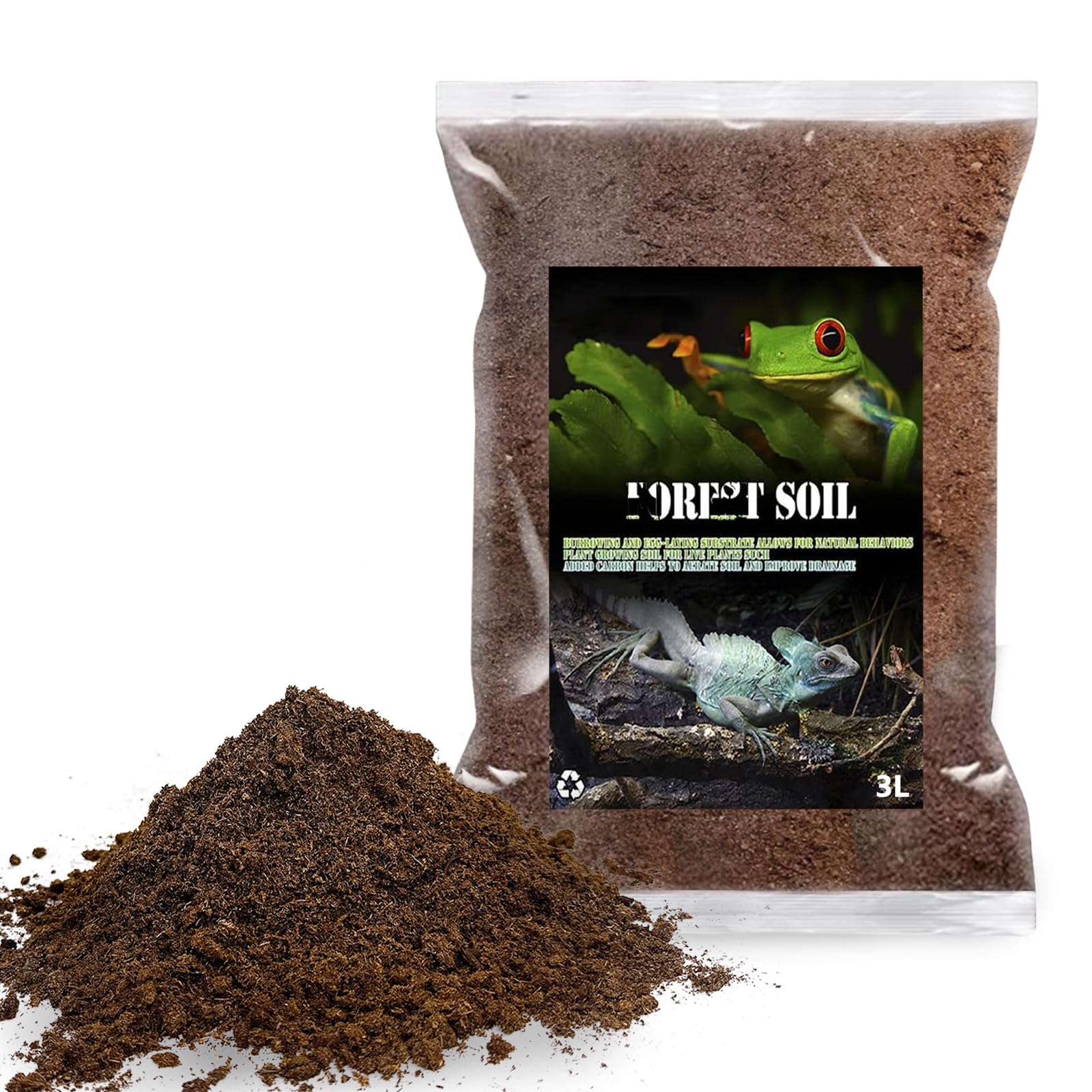 Bnosdm Reptile Soil Substrate,Natural Terrarium Bedding,Snake Bedding,Fluffy Reptile Tank Substrate For Tortoise Hermit Crab Tar