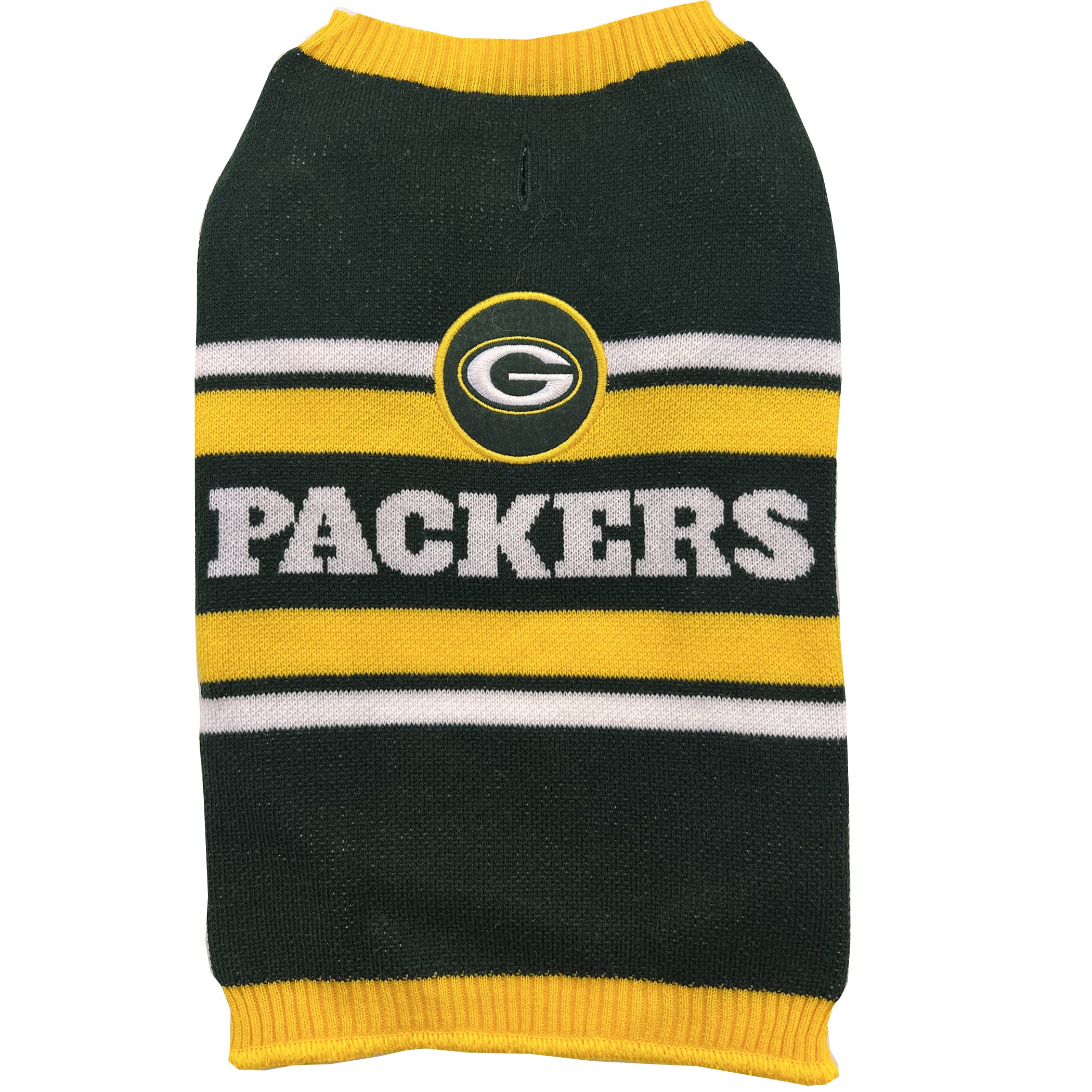 Nfl Green Bay Packers Dog Sweater, Size Extra Large. Warm And Cozy Knit Pet Sweater With Nfl Team Logo, Best Puppy Sweater For L