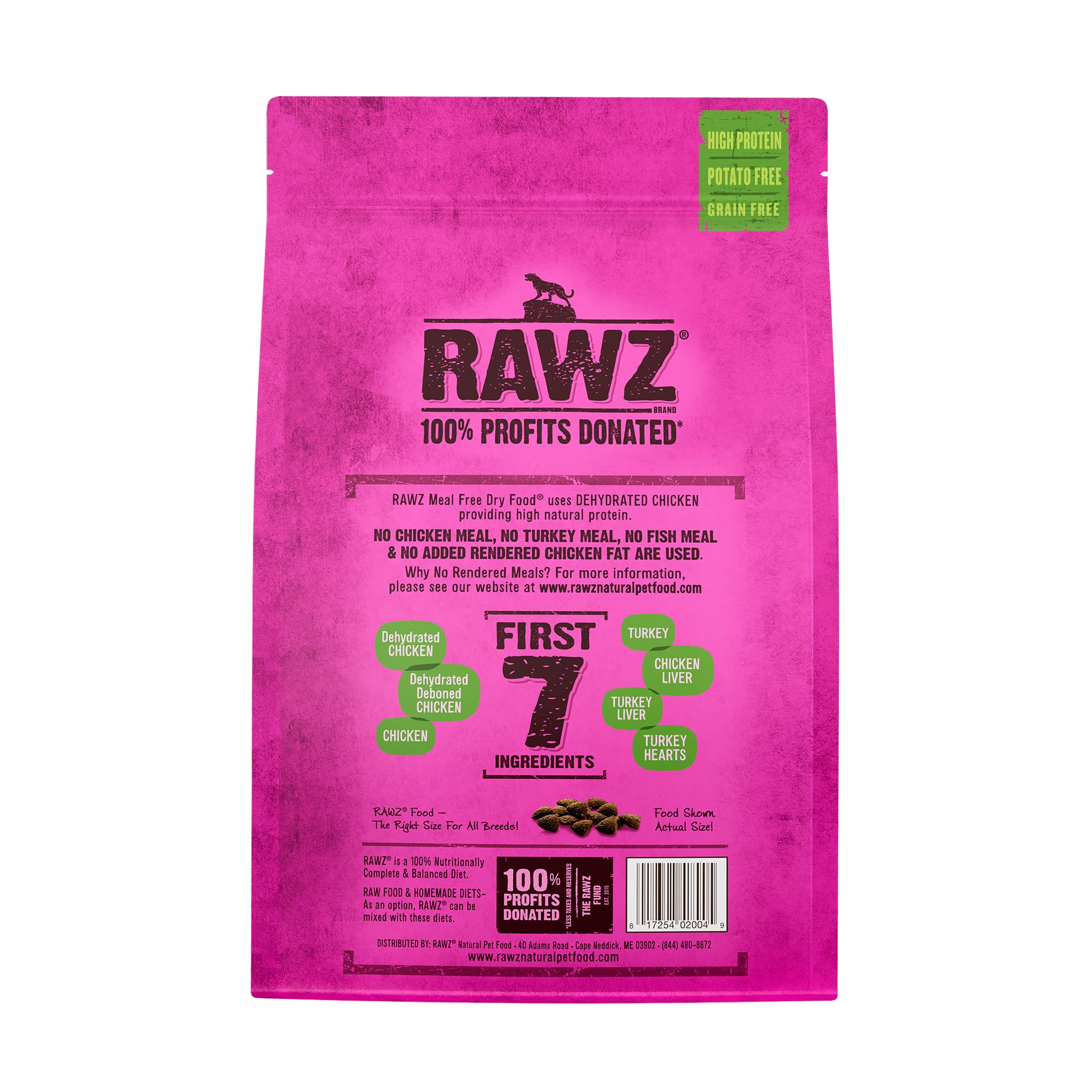 Rawz Dehydrated Chicken, Turkey & Chicken Recipe Natural Meal Free Dry Cat Food (7.8 Pound, Chicken & Turkey)