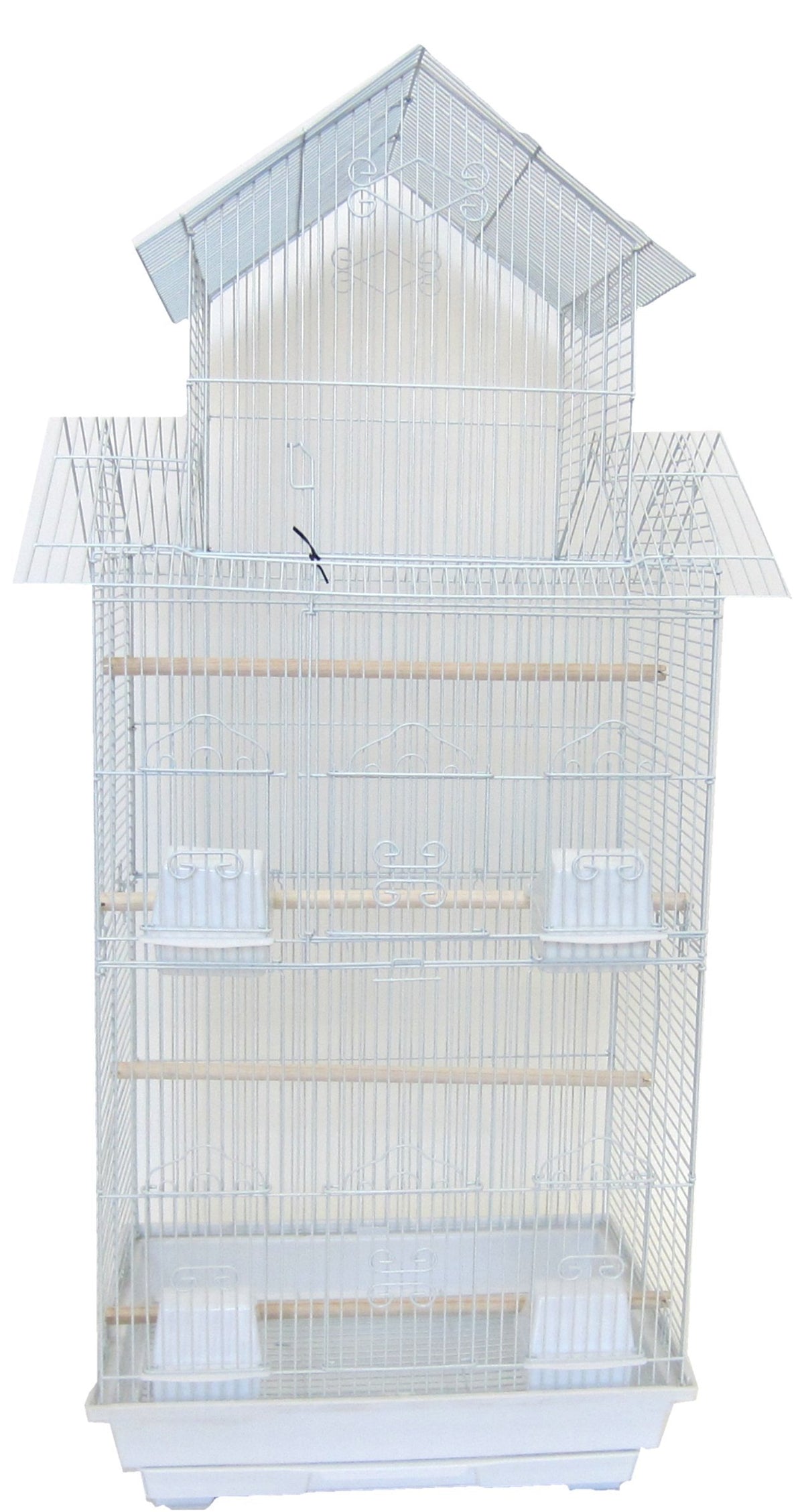 Yml 18-Inch By 14-Inch Tall Pagoda Top Bird Cage, White