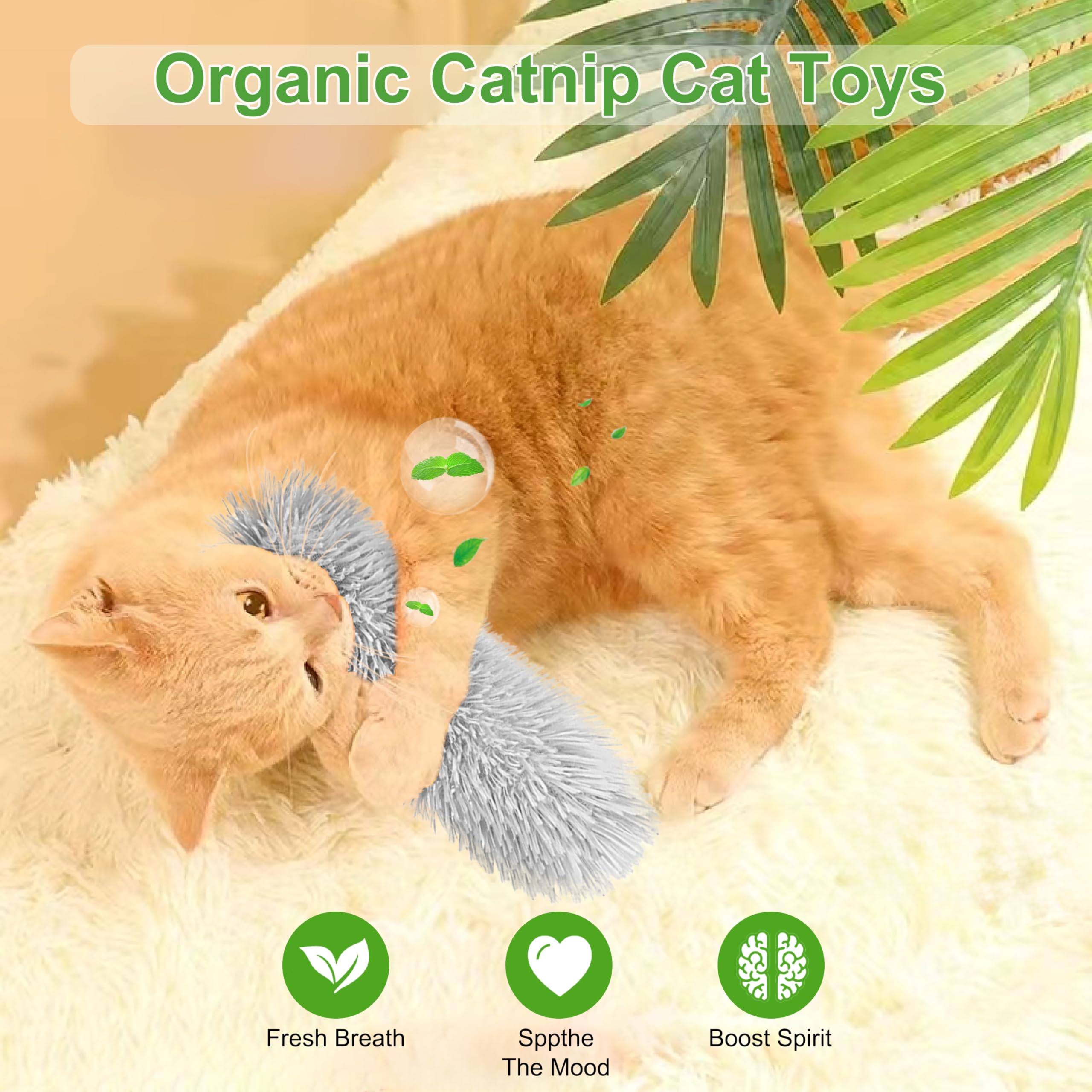 3 Pcs Interactive Cat Toys Cat Pillows, Soft And Durable Crinkle Sound Catnip Toys, For Indoor Cats Funny Kitten Toys Exercise