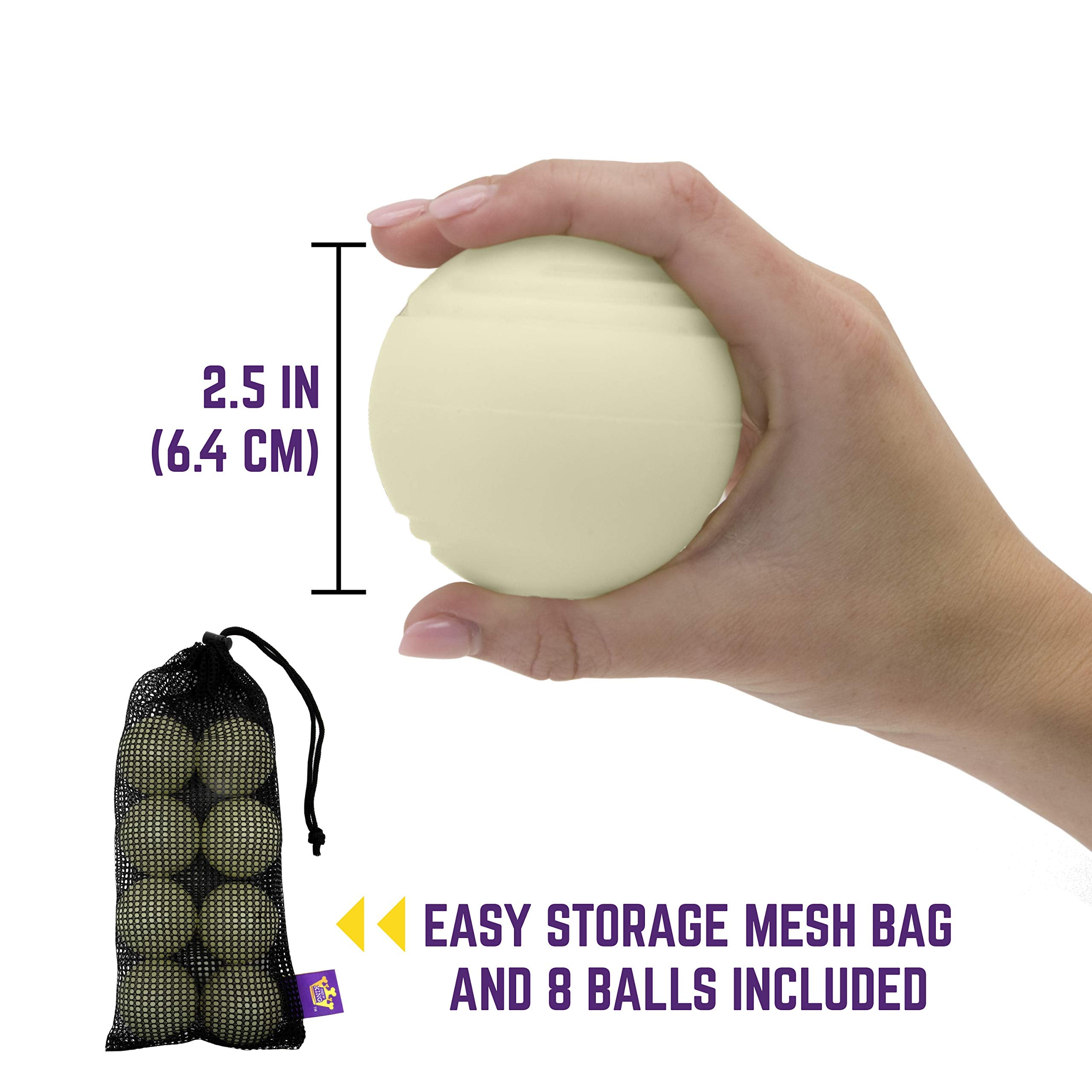 Chew King Glowing Fetch Ball, Dog Ball Toys, 8-Pack Balls