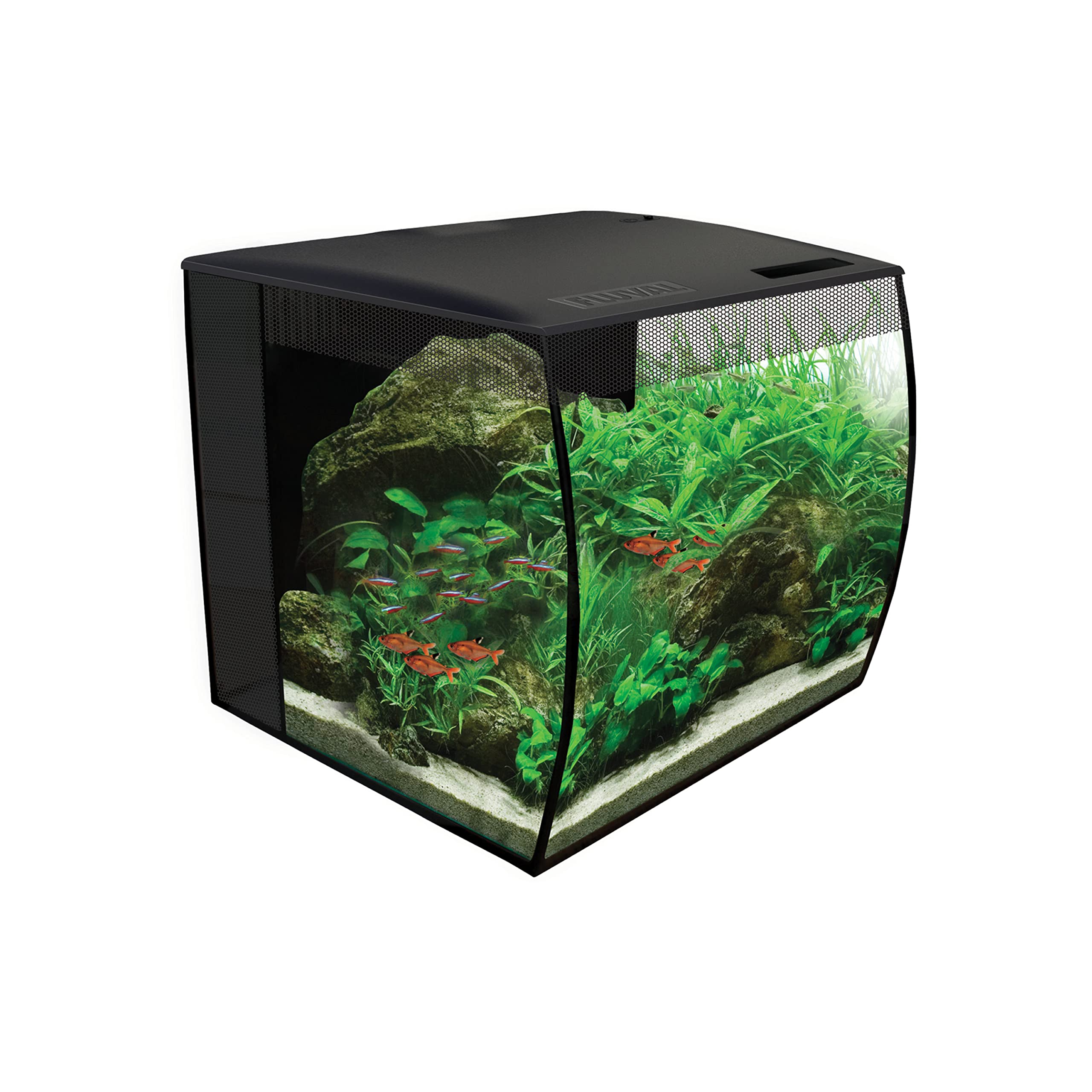 Fluval Flex 9 Aquarium Kit - Fish Tank for Fish & Plants - Comes with LED Lights, Filtration System & More - 36 x 18 x 18 - 34 L