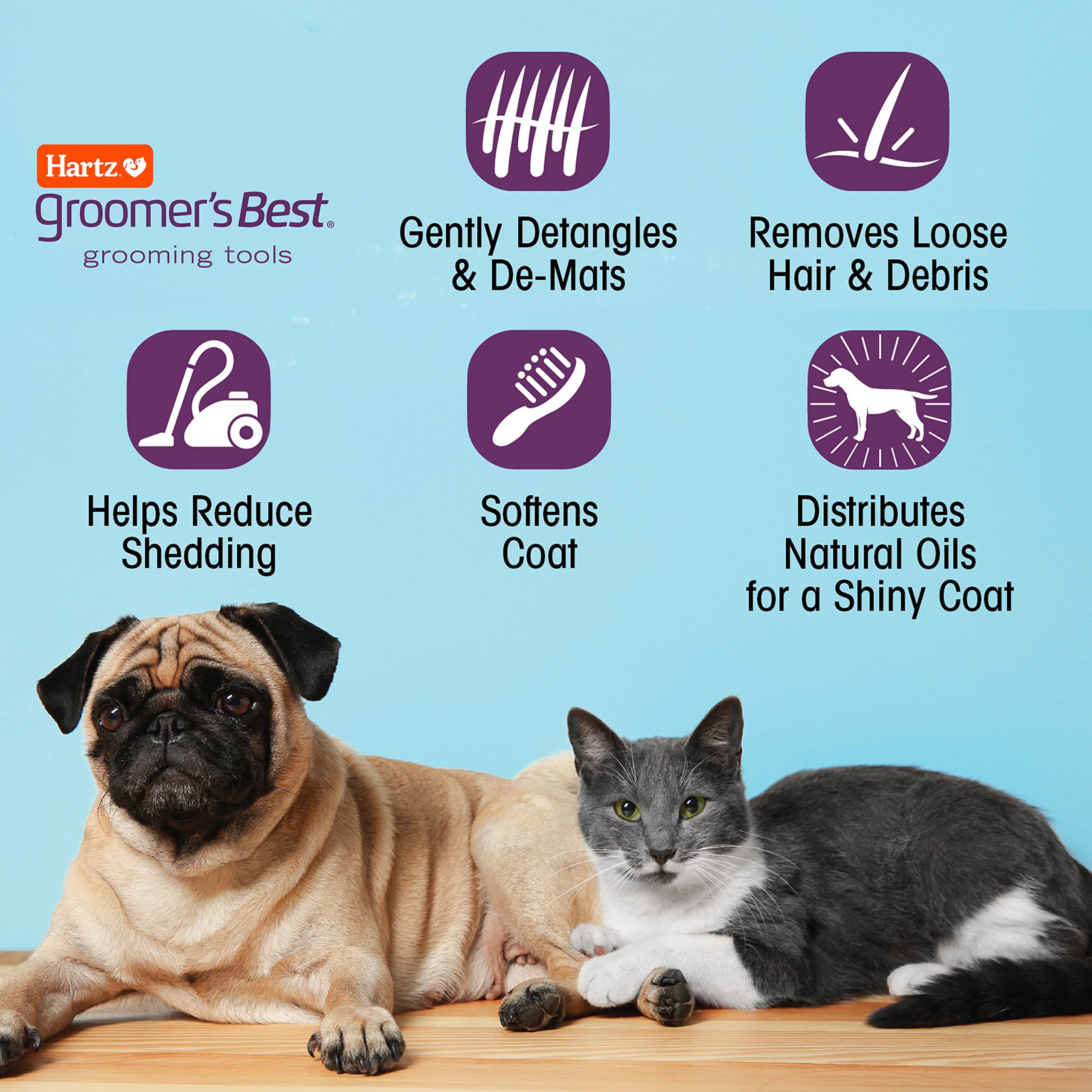 Hartz Groomer'S Best Fur Fetcher De-Shedder Grooming Tool For Cats