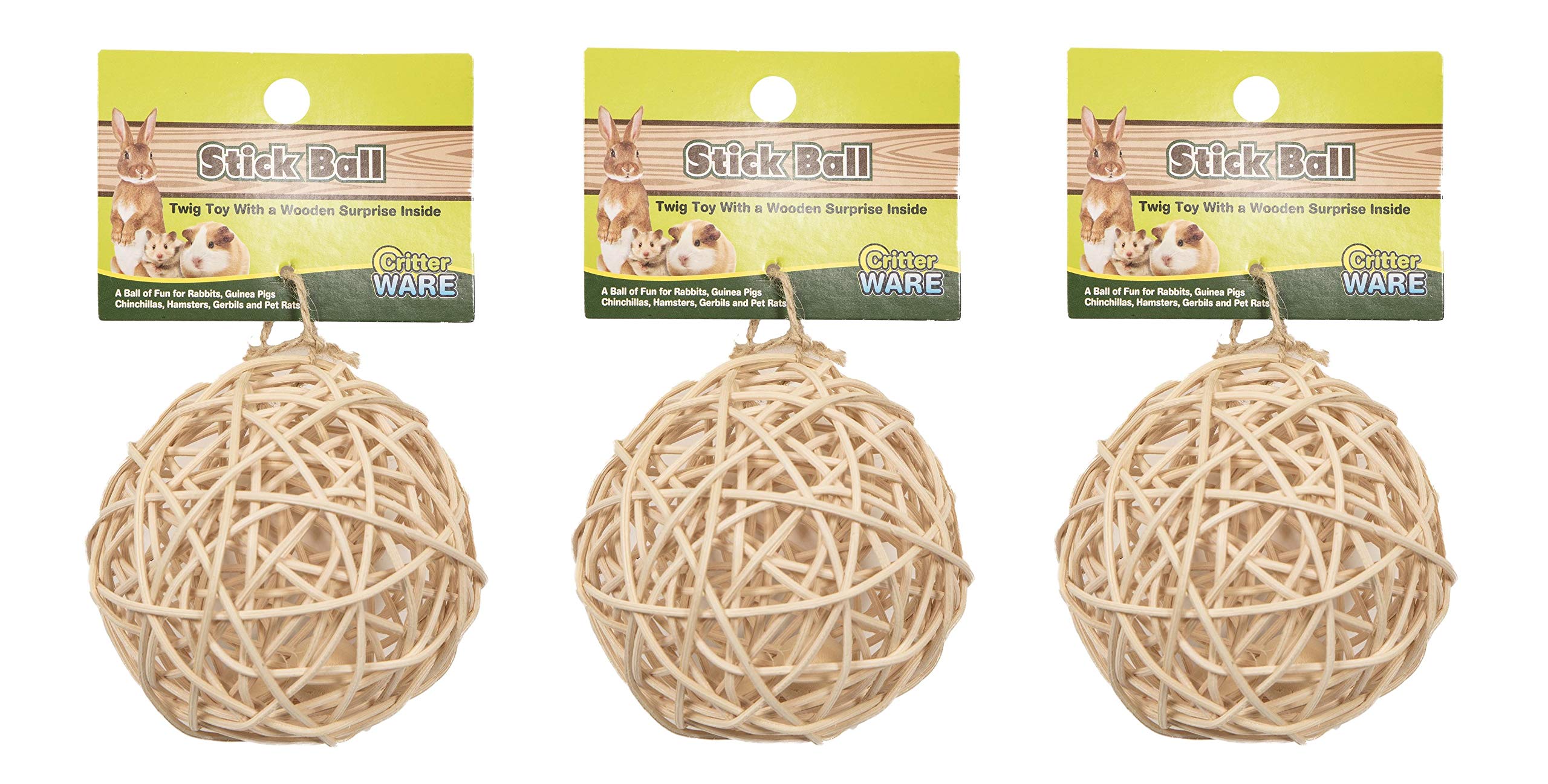 Ware Manufacturing Nutty Stick Ball Treat [Set of 3]
