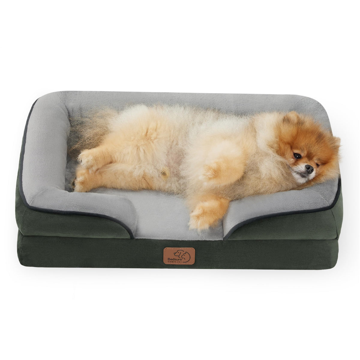 Bedsure Small Orthopedic Dog Bed - Washable Bolster Dog Sofa Beds For Small Dogs, Supportive Foam Pet Couch Bed With Removable W