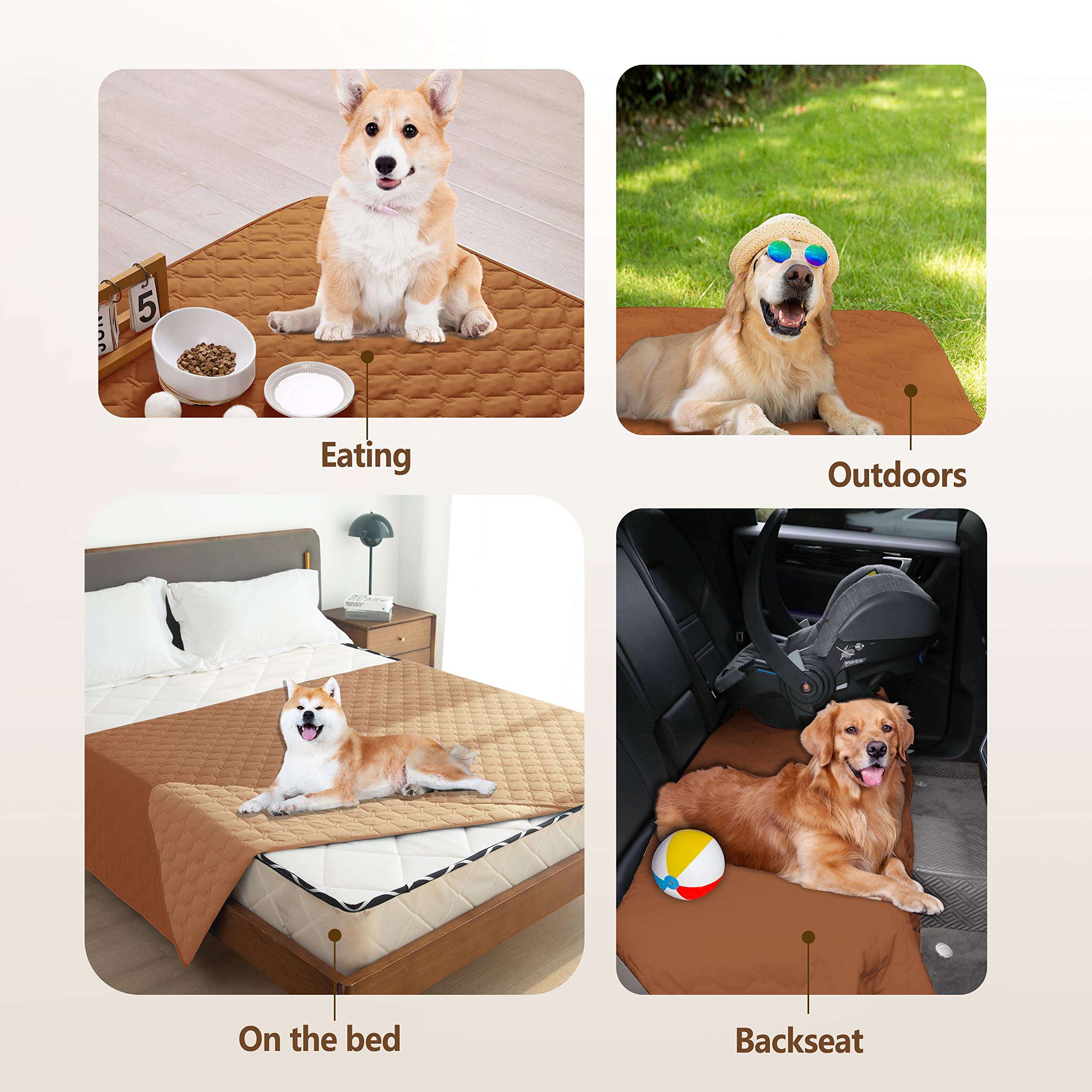 Gogobunny 100% Waterproof Halloween Fall Dog Bed Cover Pet Blanket Sofa Couch Furniture Protector For Kids Cat, Reversible(40X50