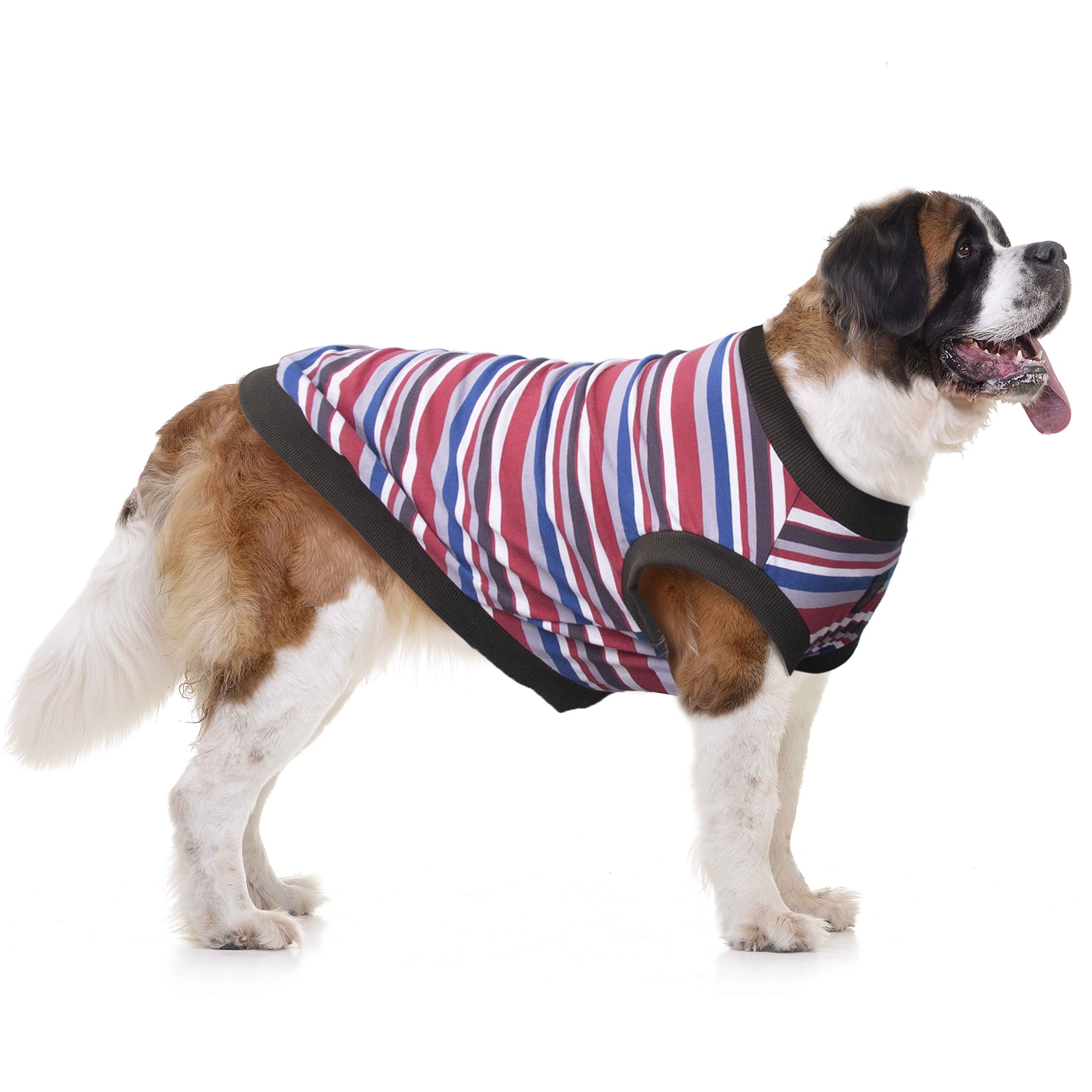 Arunners Extra Large Dog T Shirts Clothes Sleeveless Tank Top Vest For Labrador Rottweiler Great Dane, Red, 8X-Large