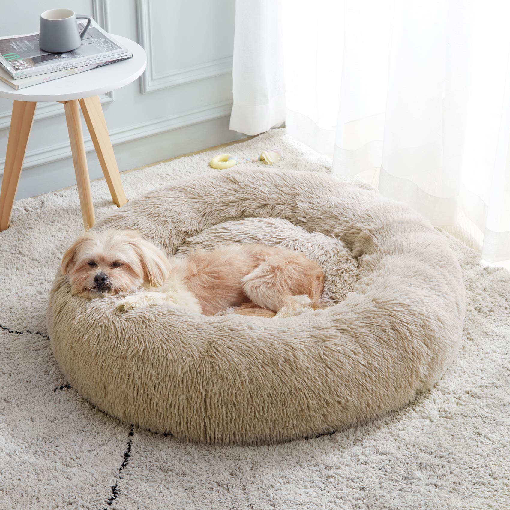 Western Home Wh Calming Dog Bed & Cat Bed, Anti-Anxiety Donut Dog Cuddler Bed, Warming Cozy Soft Dog Round Bed, Dog Cat Cushion Bed For Small Medium Dogs And Cats