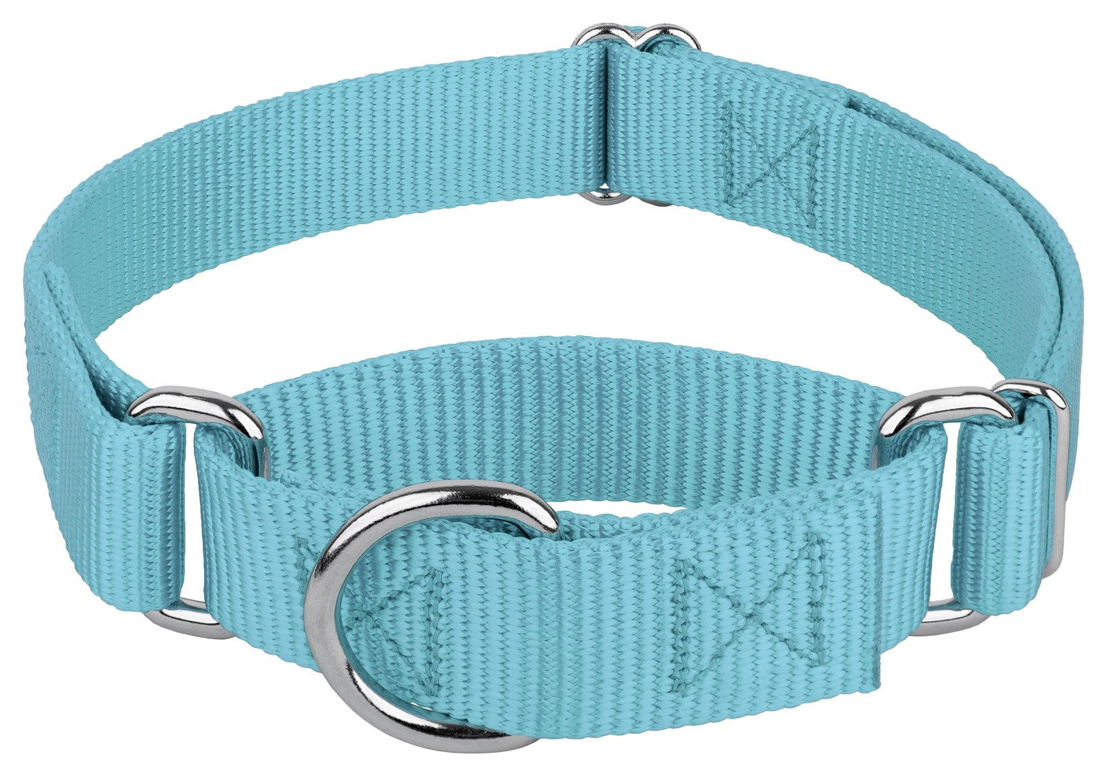 Country Brook Petz - Ocean Blue Martingale Heavy Duty Nylon Dog Collar - 21 Vibrant Color Options (3/8 Inch Width, Micro)