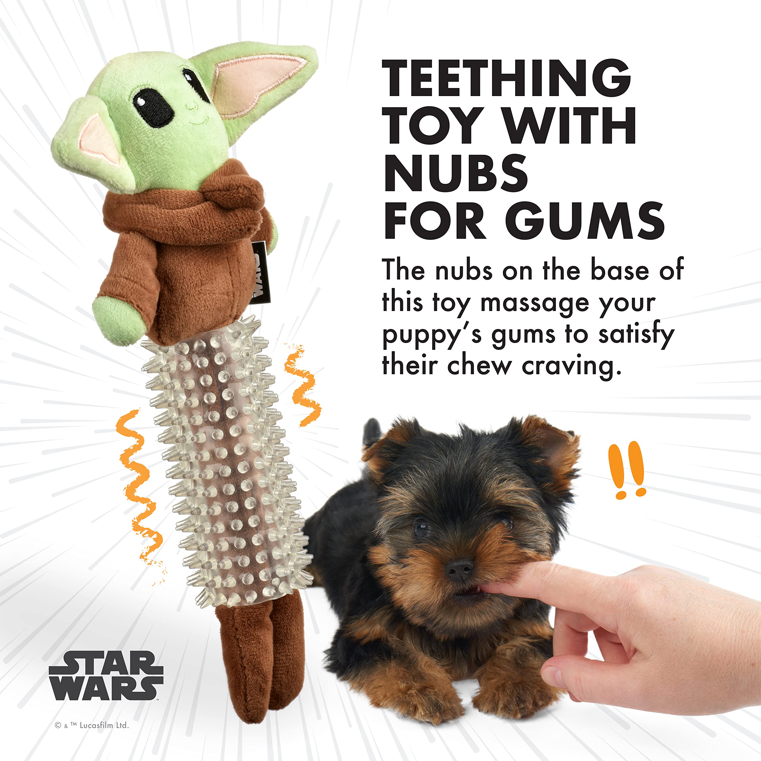 Star Wars For Pets The Mandalorian: The Child Puppy Teether Toy - Grogu Mandalorian Puppy Toy For Teething - Toy For Dogs Puppy
