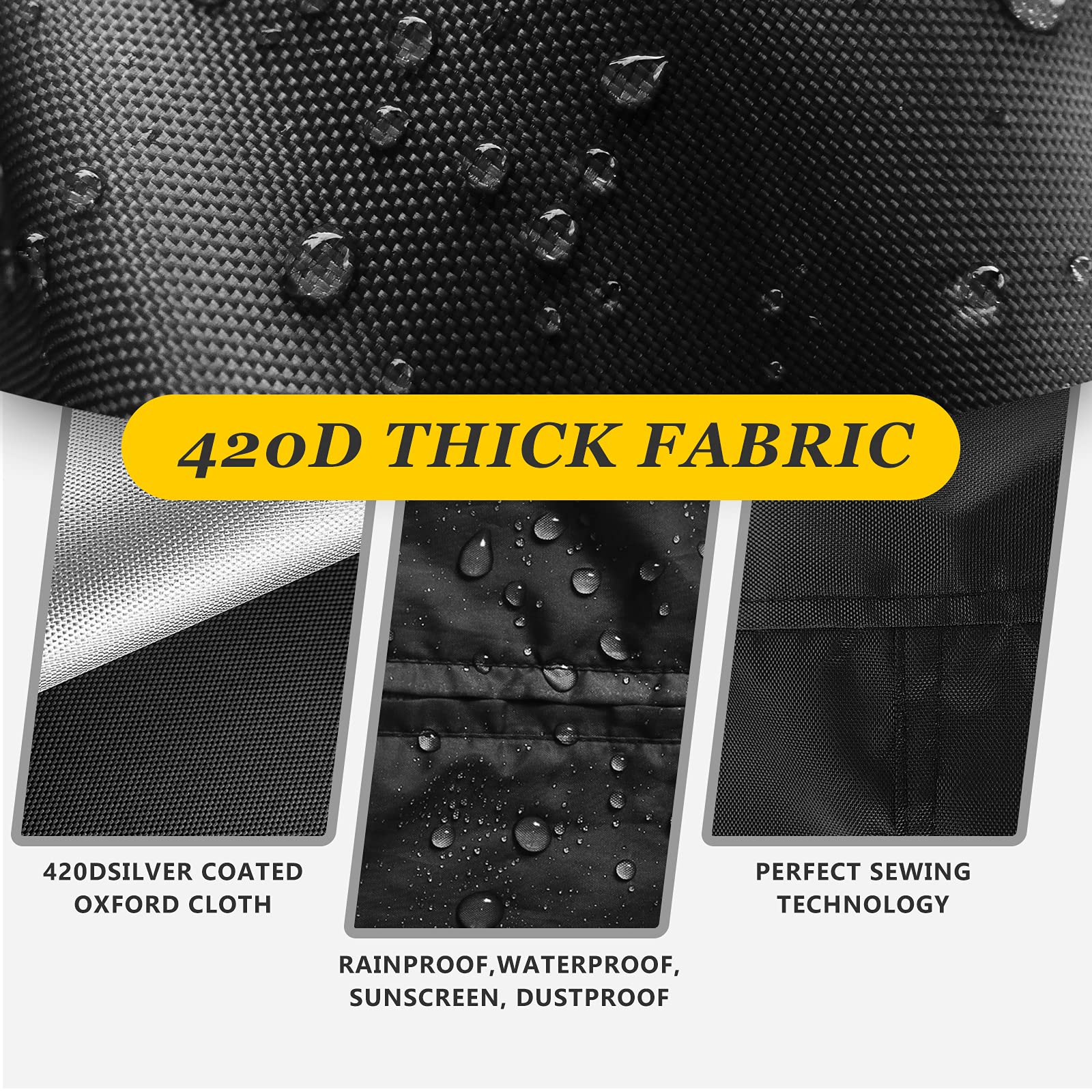 Selugove Round Dog Bed Replacement Cover 36D ?4H Inches Washable Black Thickened Waterproof Oxford Fabric With Handle And Zipper Reusable Dog Bed Liner For Small To Medium 25-35 Lbs Puppy