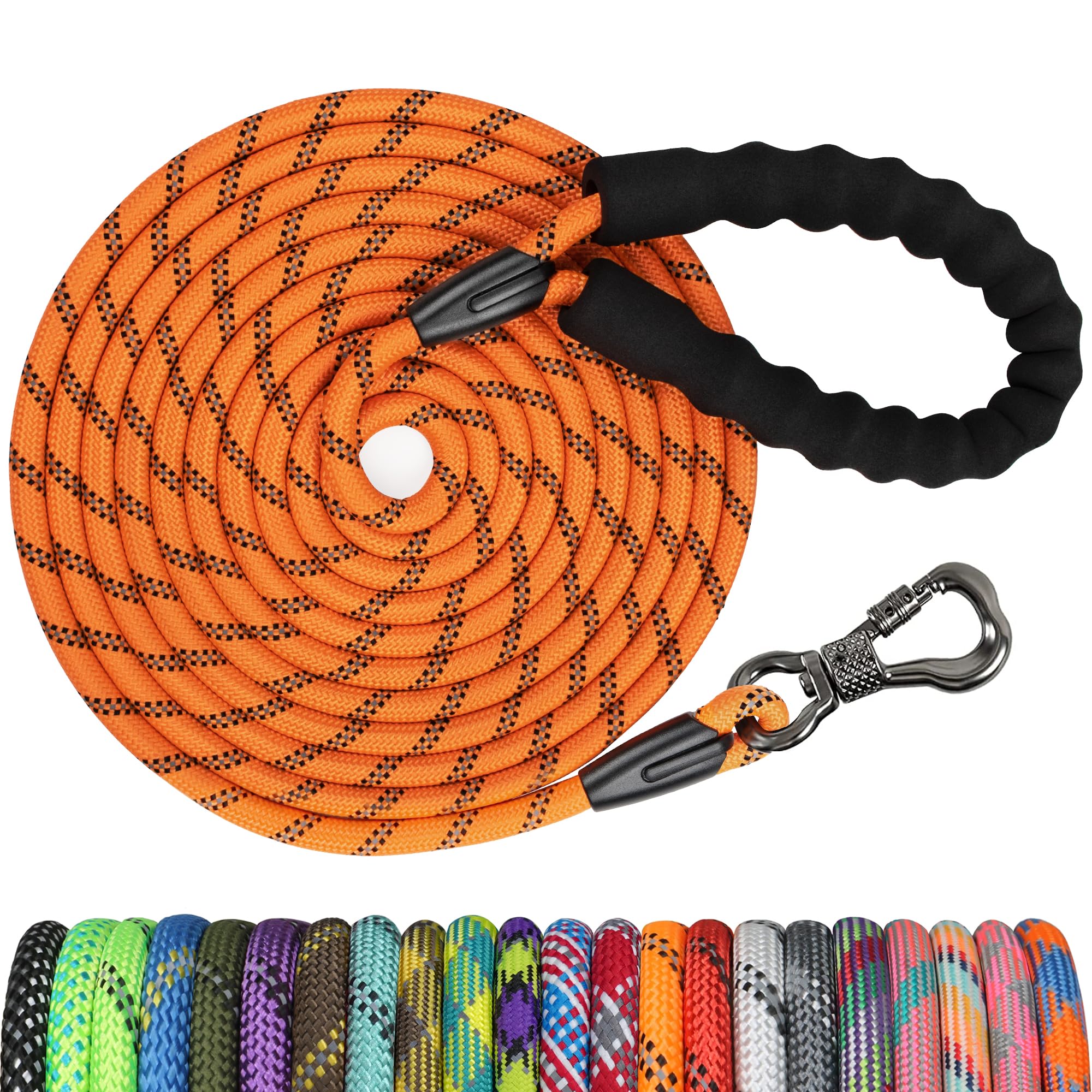 Ntr 10Ft Strong Dog Leash, Long Dog Leash With Swivel Lockable Hook And Comfortable Padded Handle, Cat Puppy Leash Lead For Smal