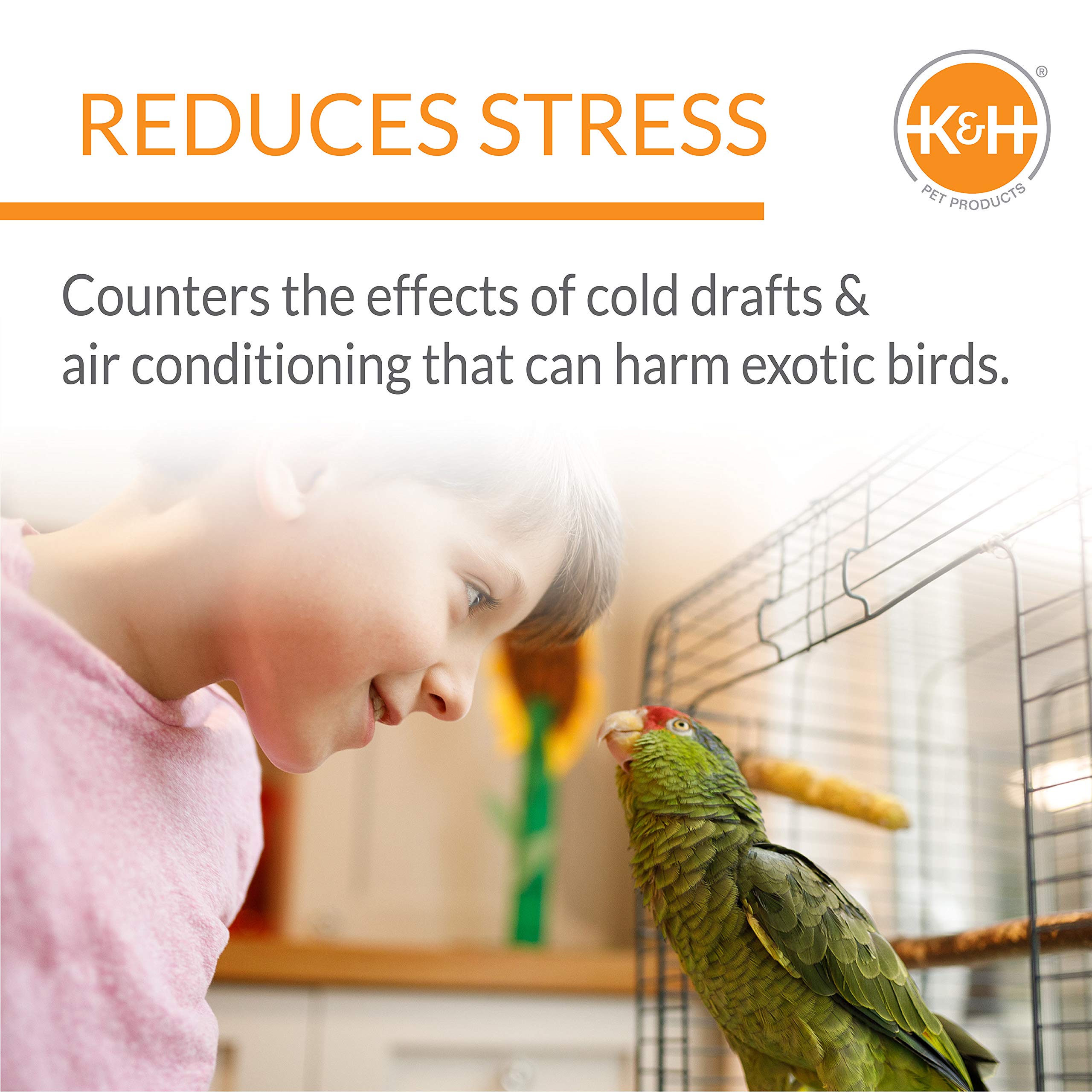 K&H PET PRODUCTS Snuggle Up Bird Warmer - Electric Radiant Heater for Small to Medium Birds, 7W/5W, Gray
