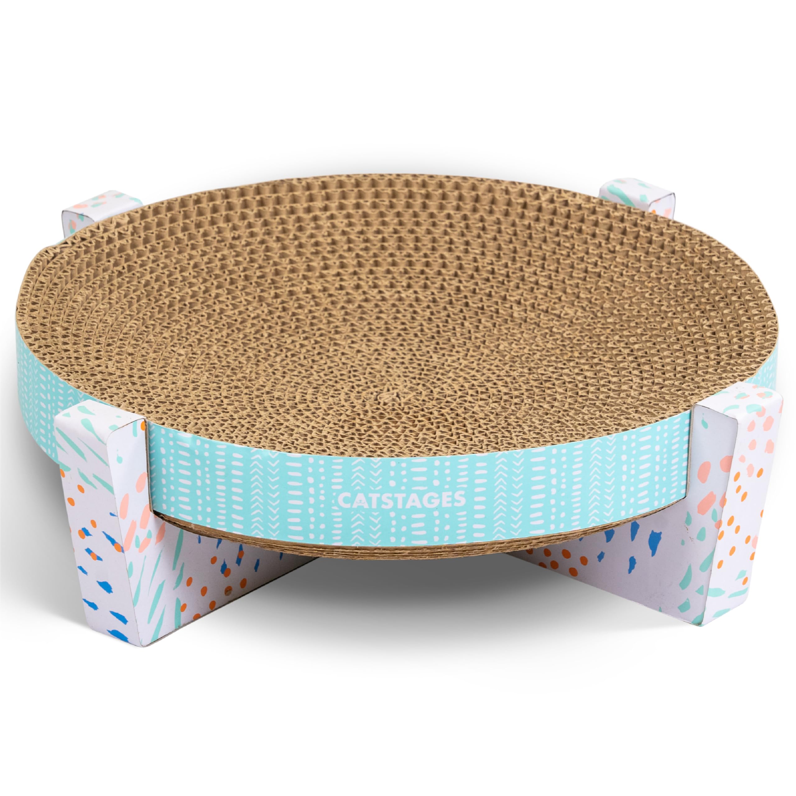 Catstages Scratch, Snuggle & Rest Corrugated Cat Scratcher With Catnip (Packaging May Vary)