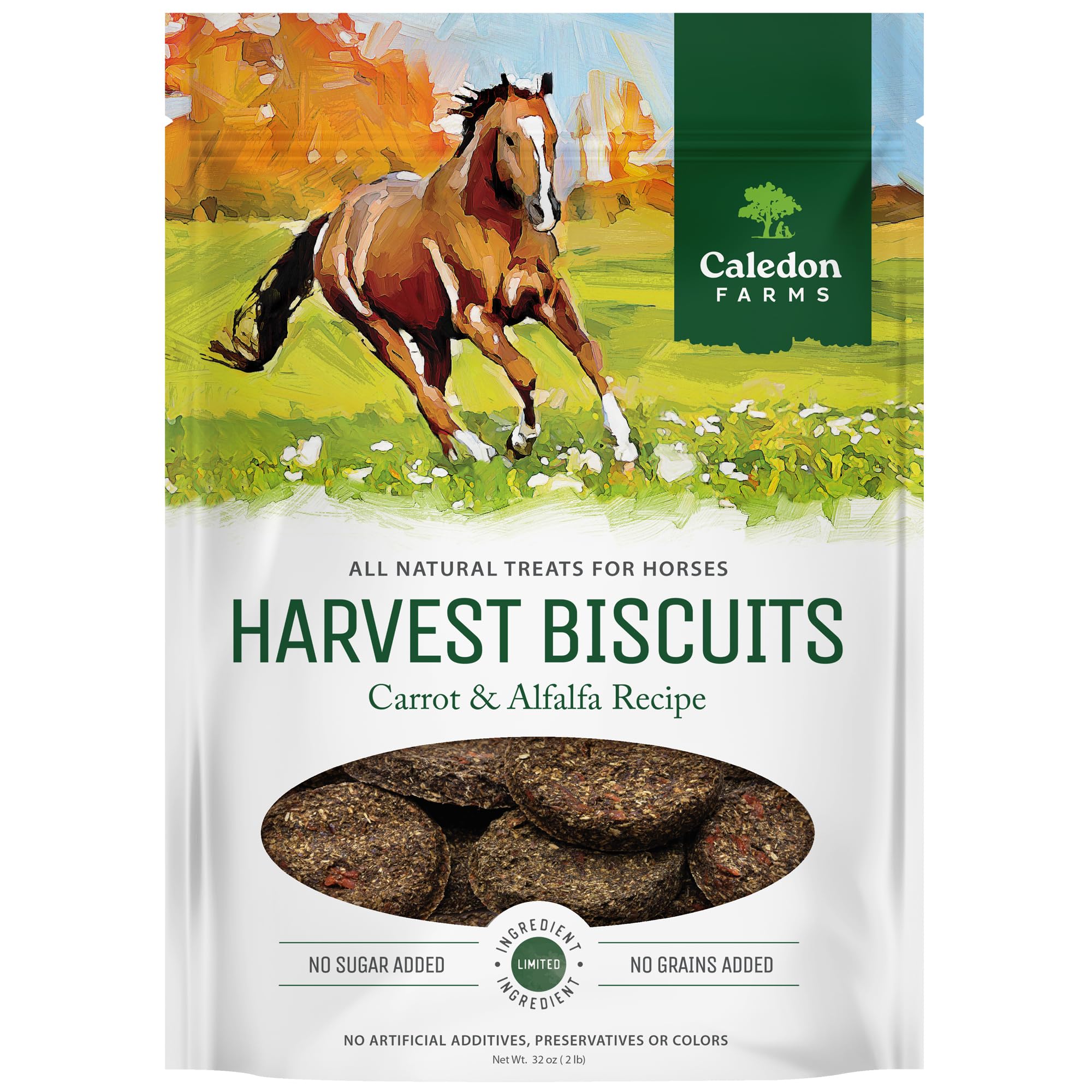 Caledon Farms Harvest Biscuits - Carrot & Alfalfa Recipe Horse Treats 32oz