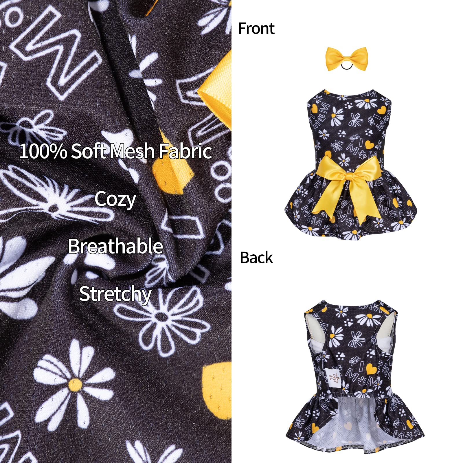 Cutebone Dog Mesh Dress Puppy Sundress Pet Outfit Summer Fashion For Small Dogs Girl Cat Clothes Bf13L