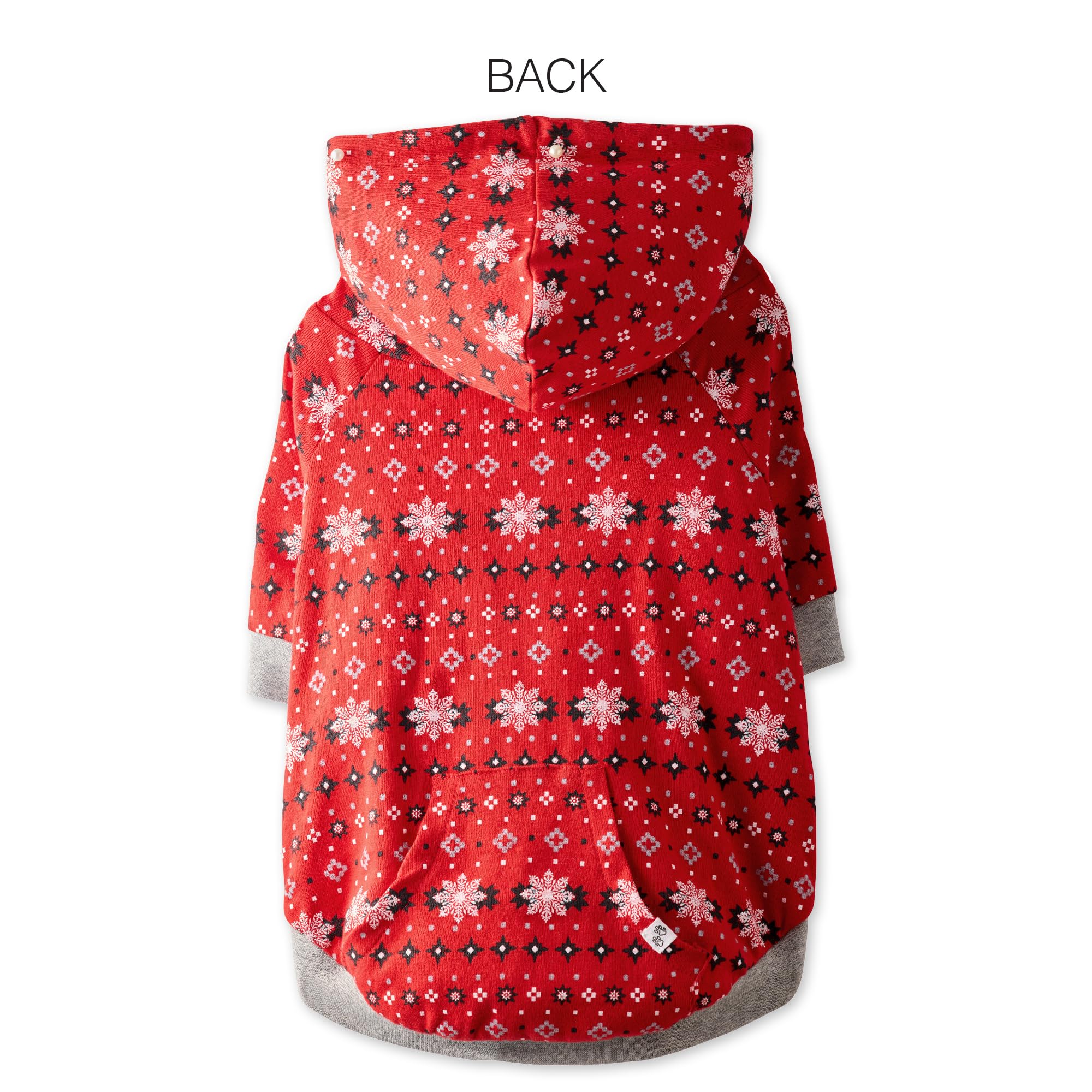 Pet Passion 100% Organic Cotton Dog Hoodie Pet Coat for Small, Medium and Large Dogs, Fair Isle, Large