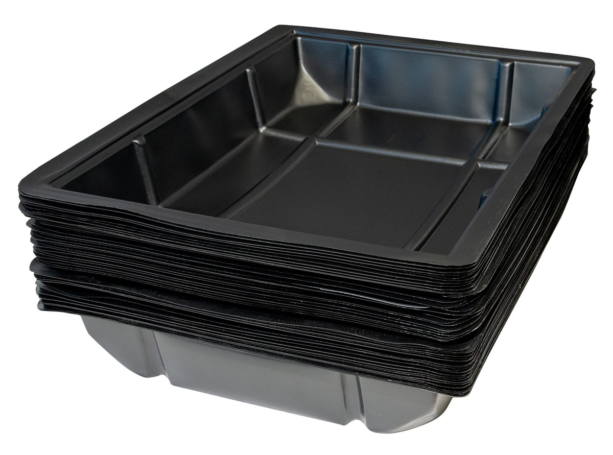 Kitty Lounge Disposable Litter Tray, Black, 50-Pack- Argee Rg606/50, Black