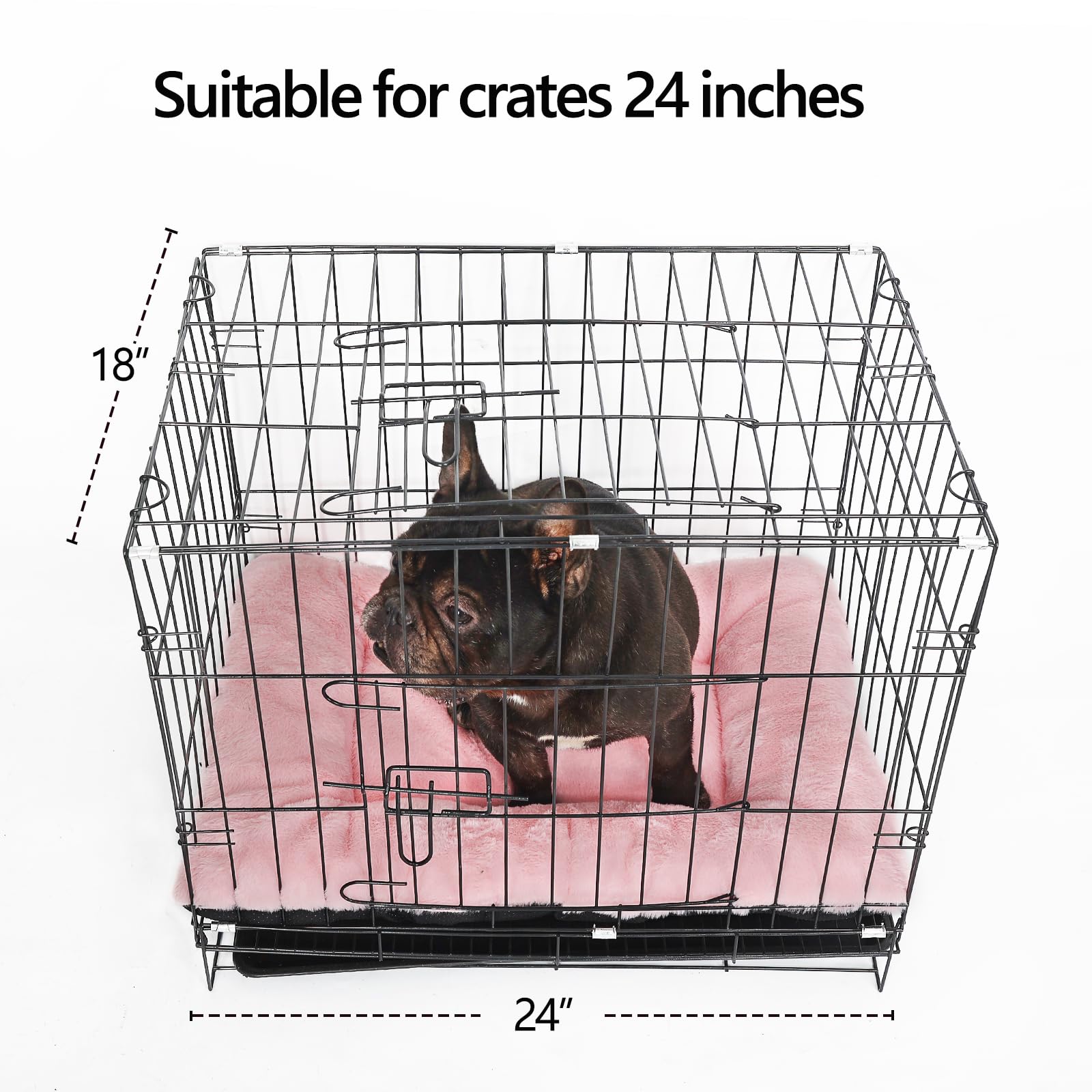 Puppy Crate Beds For Small Dogs And Cats Ultra Soft 24X18 Dog Bed For Crate Washable Cute Kennel Pad Cushion Anti-Slip For Pet C