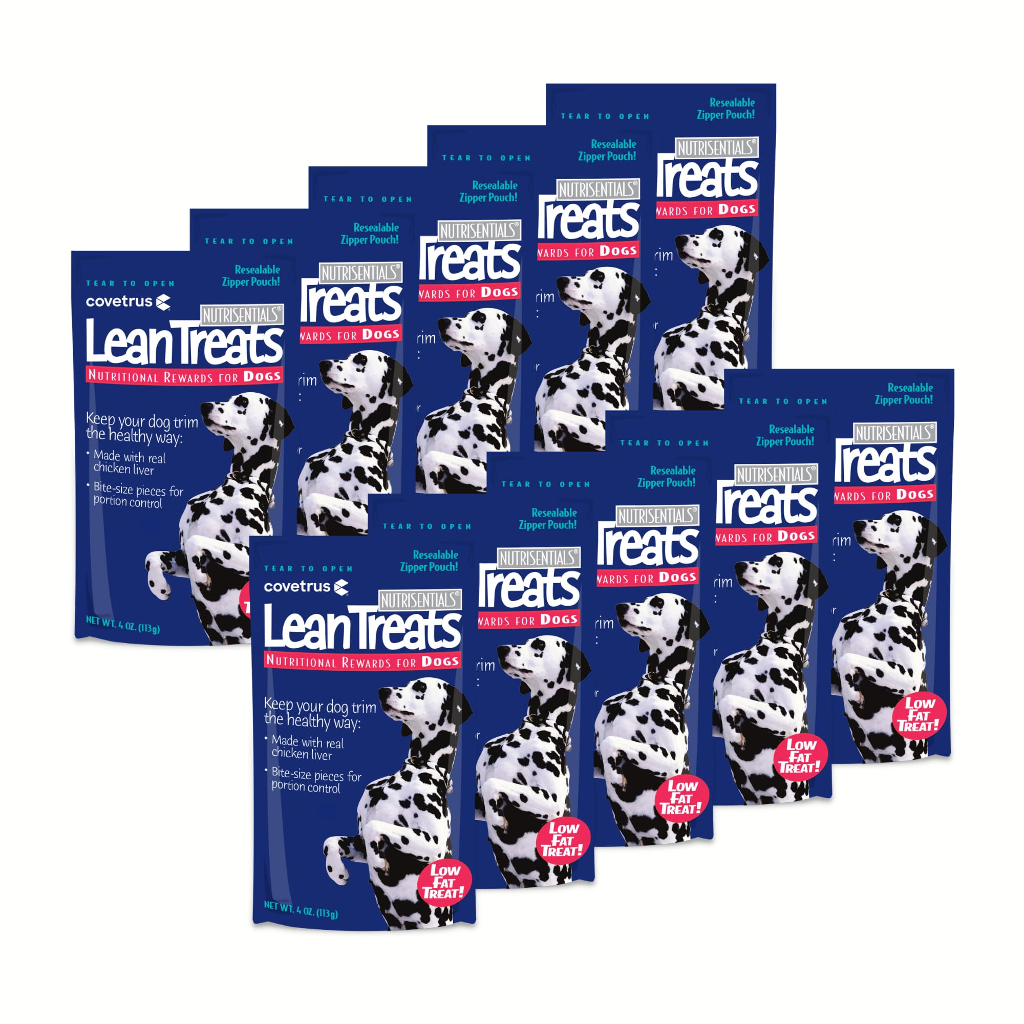 Covetrus Nutrisential Lean Treats for Dogs - Small, Medium & Large Dogs (K9) - Nutritional Low Fat, Bite-Size - Soft Chicken Fla