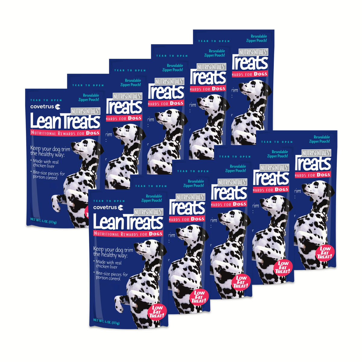 Covetrus Nutrisential Lean Treats For Dogs - Soft Dog Treats For Small & Medium Dogs - Nutritional Low Fat Bite Size K9 Treats - Chicken Flavor - 10 Pack - 4Oz