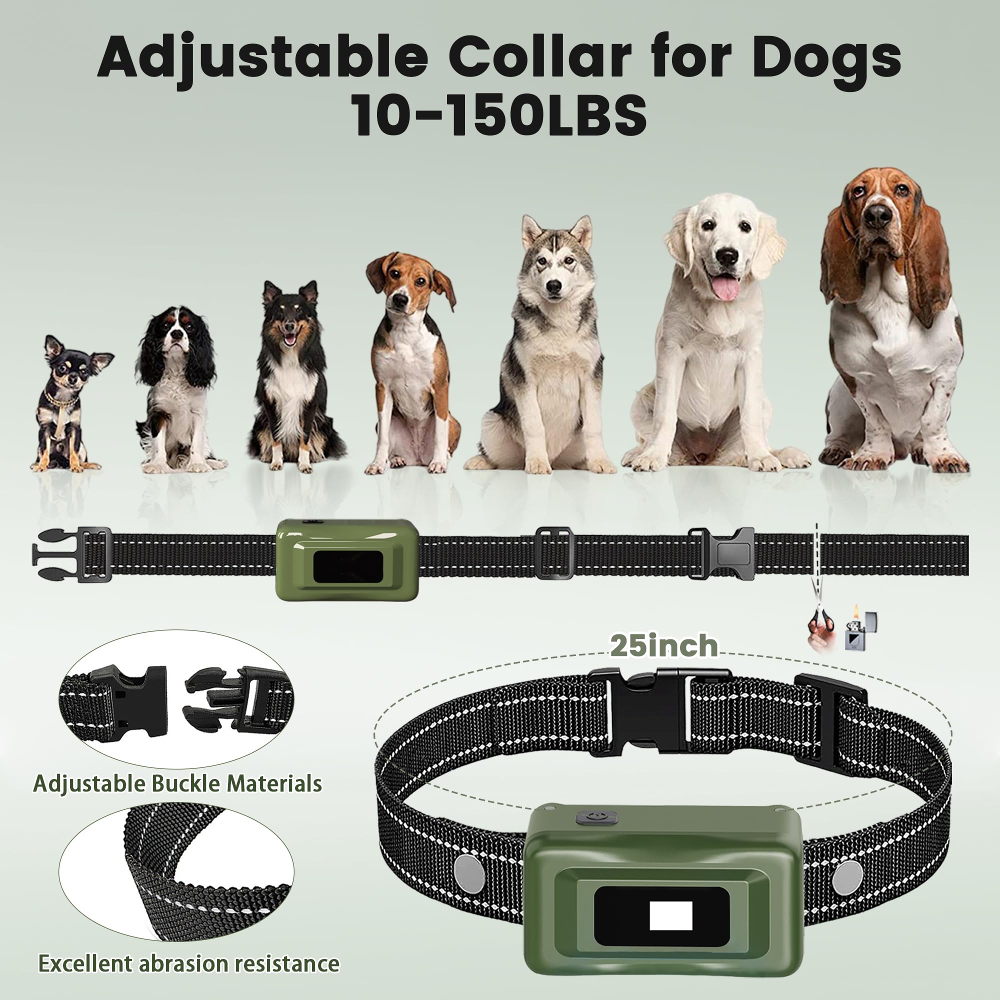 Shock Collar For Dogs - 4265Ft Waterproof Training Collar With Flashing Light For Small Medium Large Dogs With Rechargeable Remo