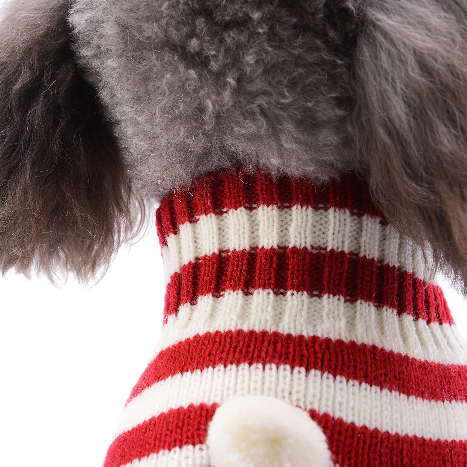 Axiijgl Dog Christmas Sweater Xmas Dog Holiday Red White Stripe Snowman Sweaters For Small Medium Boys Girls Winter Warm Funny P