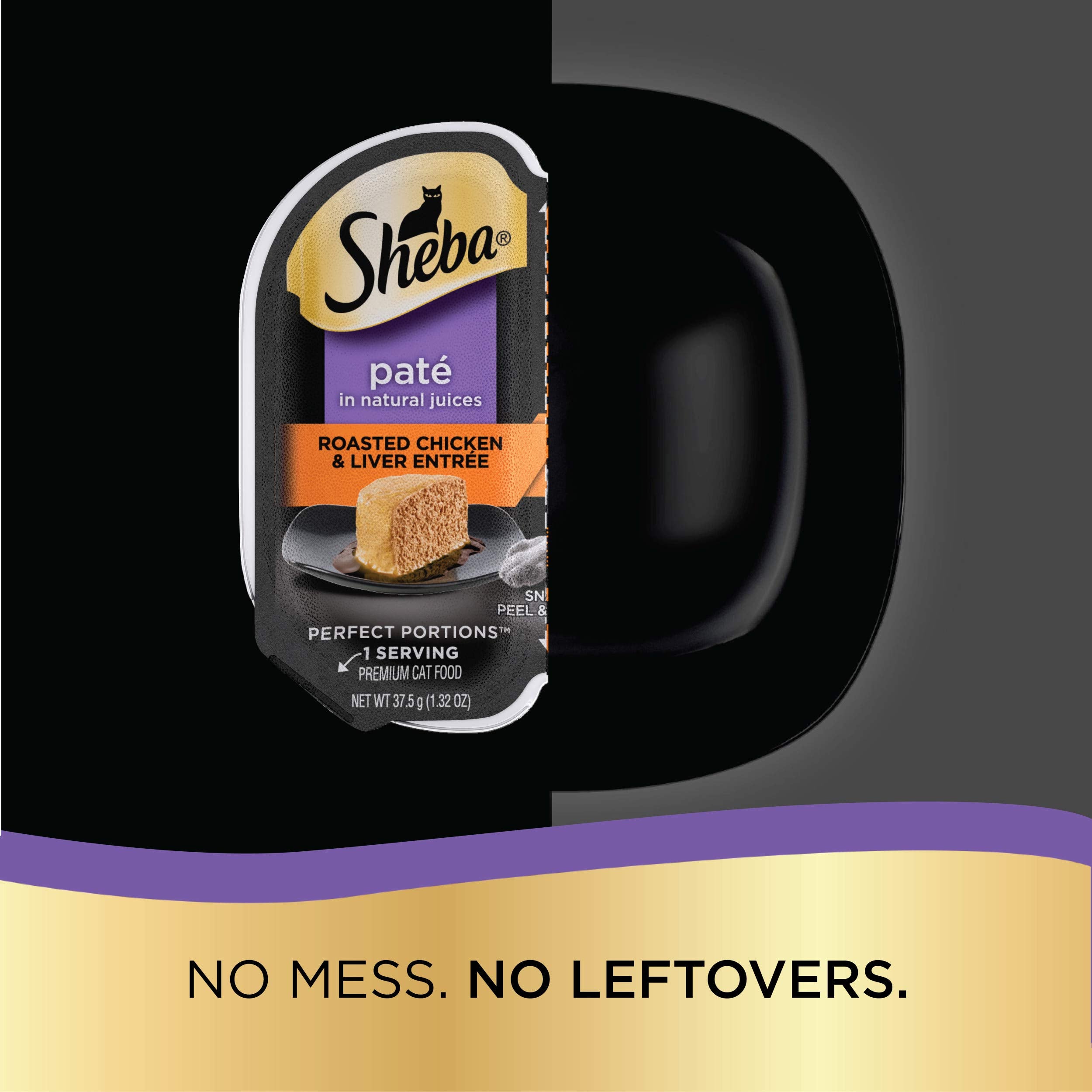 Sheba Perfect Portions Wet Cat Food Pate Roasted Chicken and Liver Entree, 2.6 oz. Twin-Pack Trays (24 Count, 48 Servings)