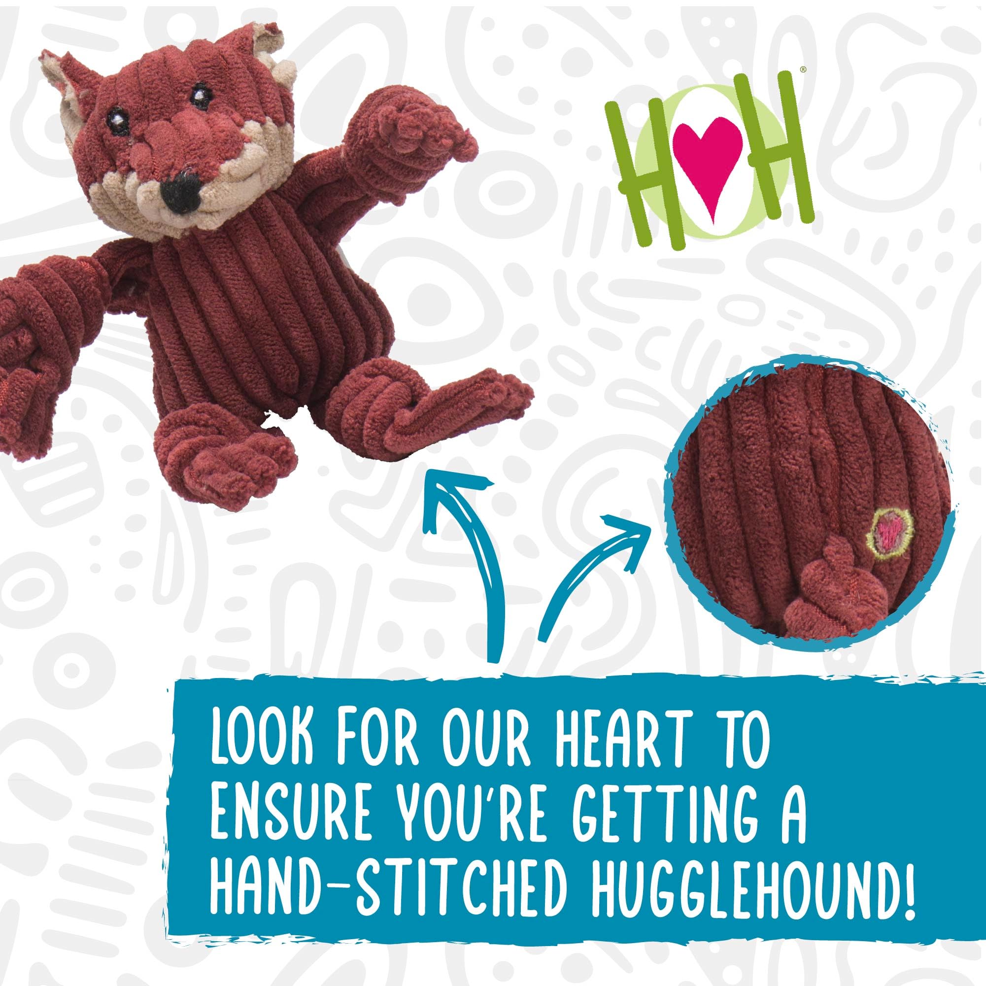 Hugglehounds Knottie Plush Dog Toy - Dog Stuffed Animal Toy, Squeaky Puppy Toys, For Small & Medium Dogs, Durable Plush To Keep