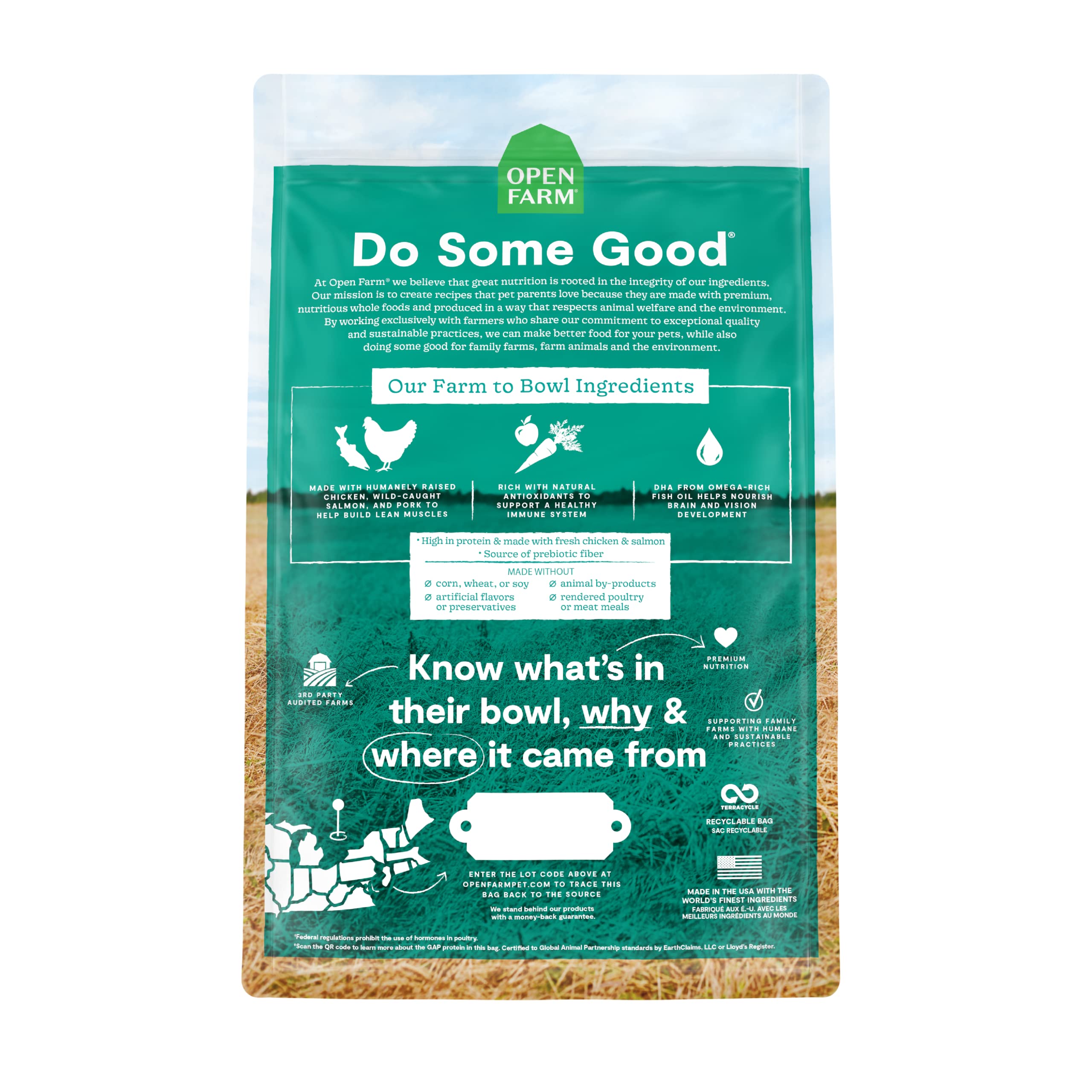 Open Farm Grain-Free Dry Puppy Food with Ethically Sourced Ingredients, Non-GMO Veggies & Superfoods to Support Overall Health,