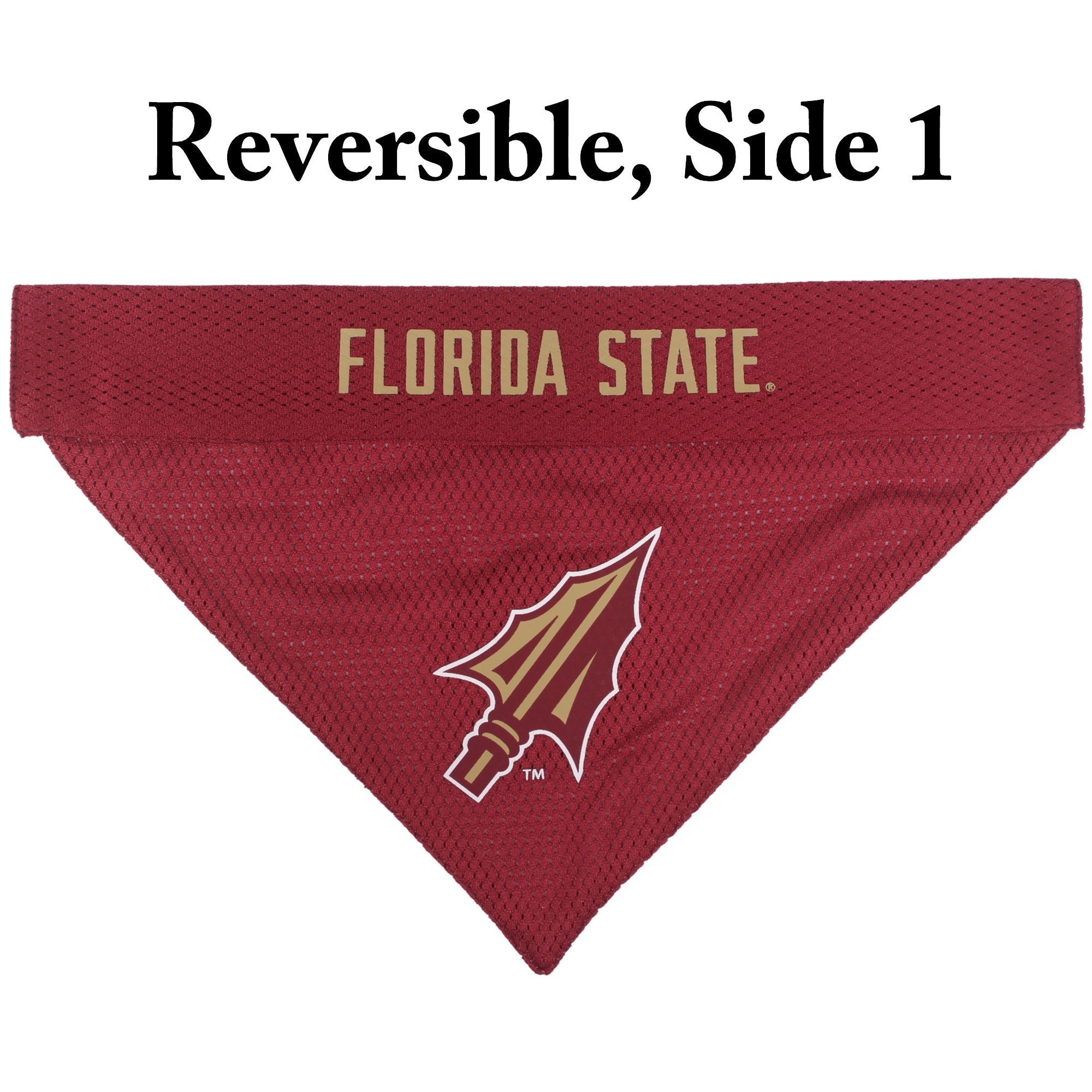 Pets First Collegiate Pet Accessories, Reversible Bandana, Florida State Seminoles, Large/X-Large
