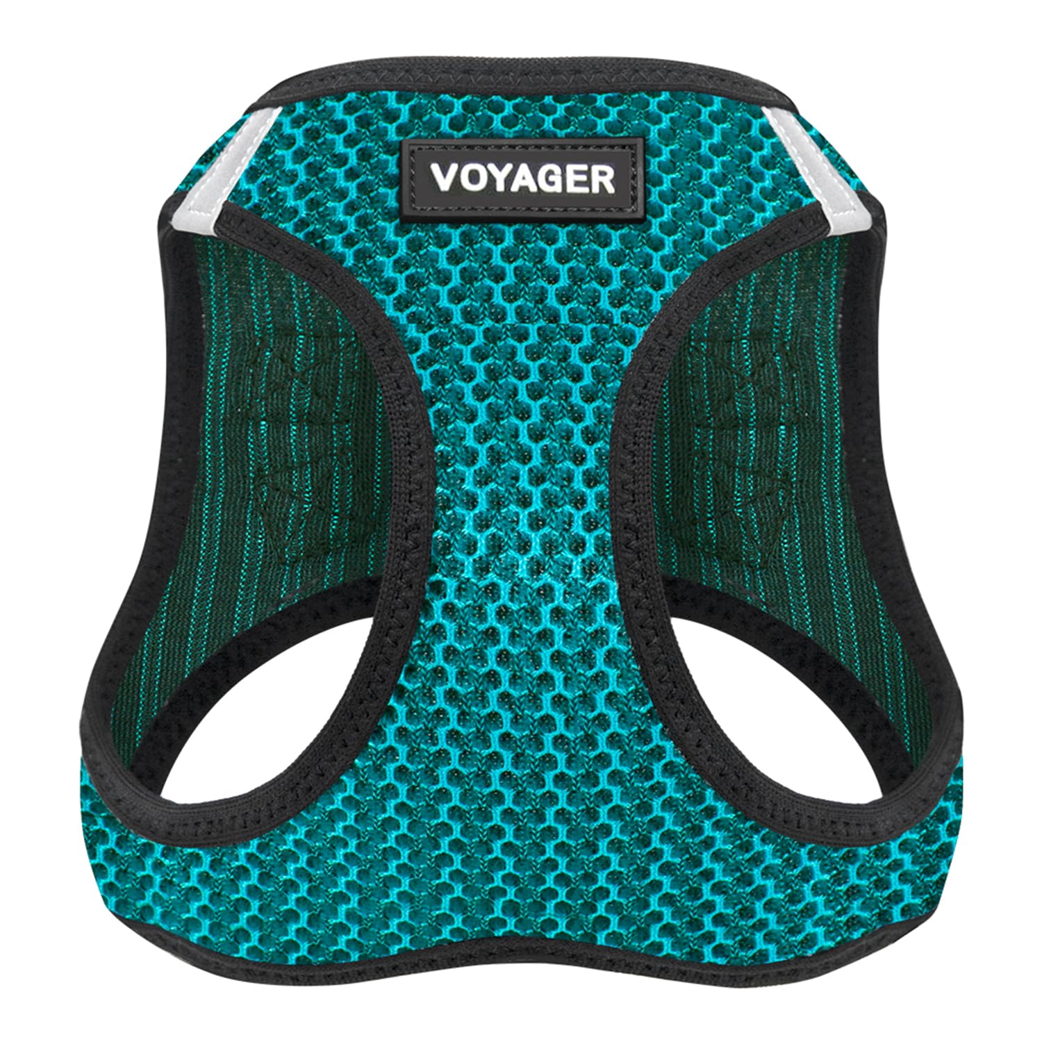 Voyager Step-In Air Dog Harness - All Weather Mesh, Reflective, No Pull Harness For Small, Medium Dogs, Cats - Secure With Hook & Loop Fastener, Buckle, Double D-Rings - Turquoise 2-Tone, M