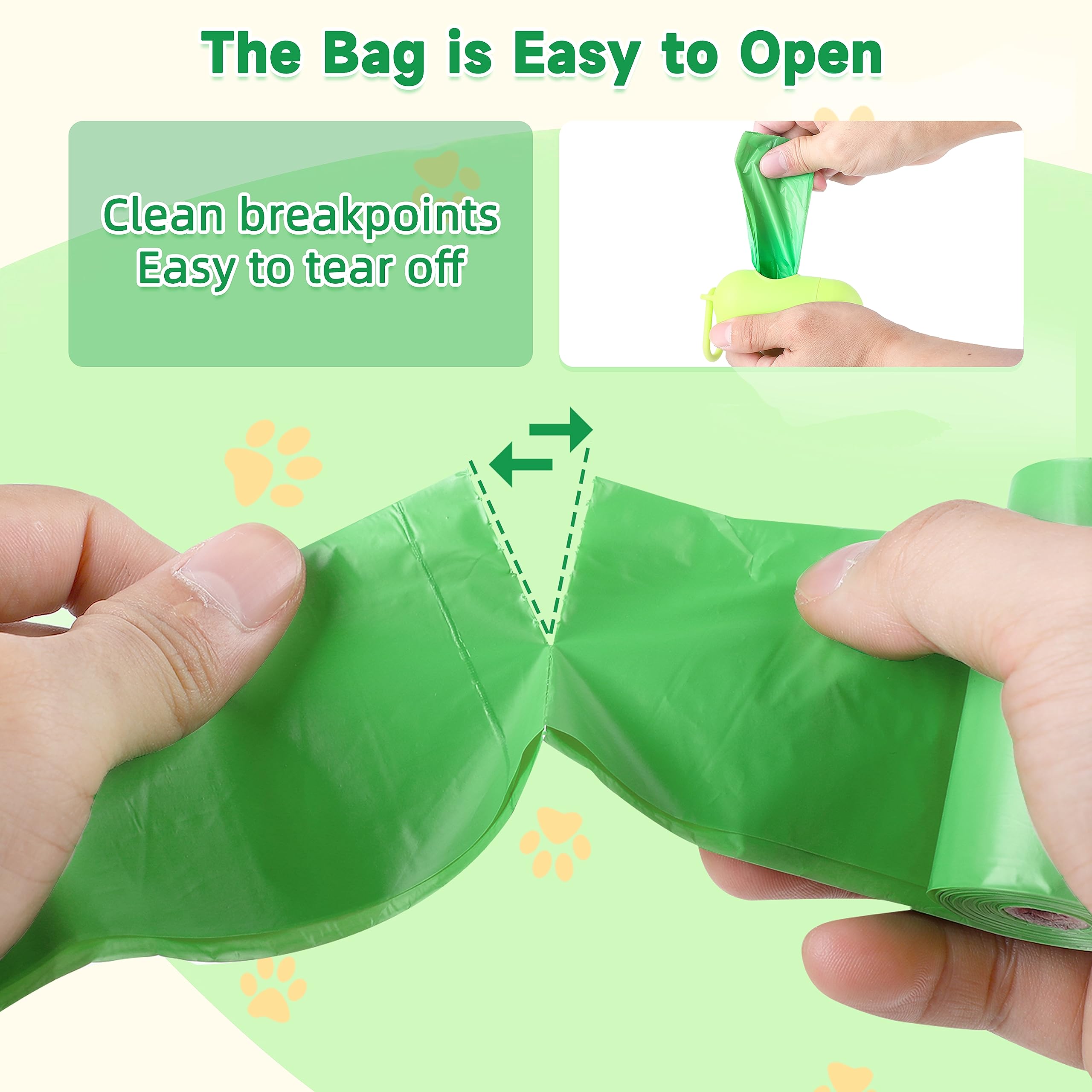 Dog Poop Bags With Dispenser, Pet Waste Bags Doggie Bags, Guaranteed Leak Proof And Extra Thick Waste Bag Refill Rolls For Dogs,