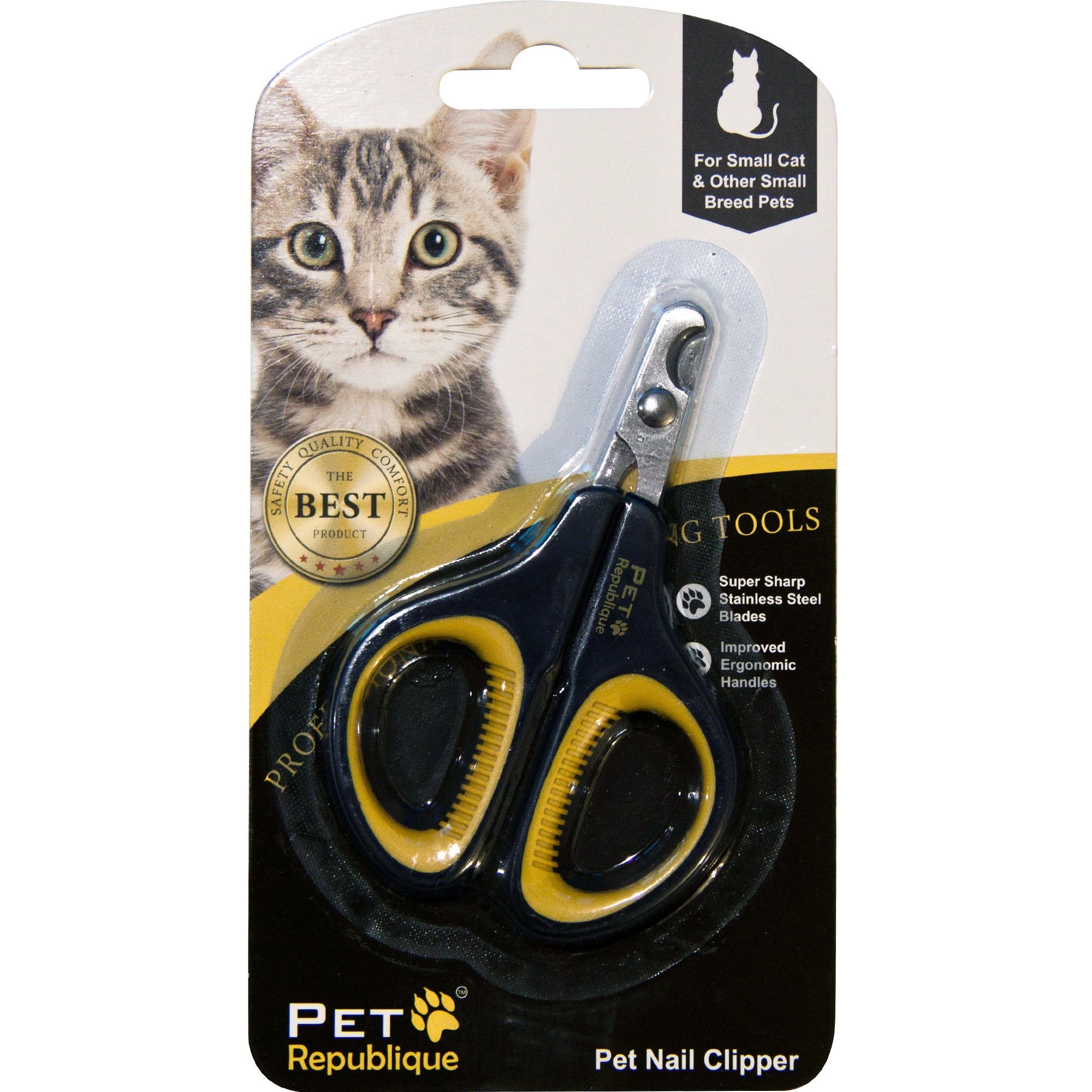 Cat Nail Clipper By Pet Republique - Professional Stainless-Steel Claw Clipper Trimmer For Cats, Kittens, Hamster, Rabbits, Birds, & Small Breed Animals