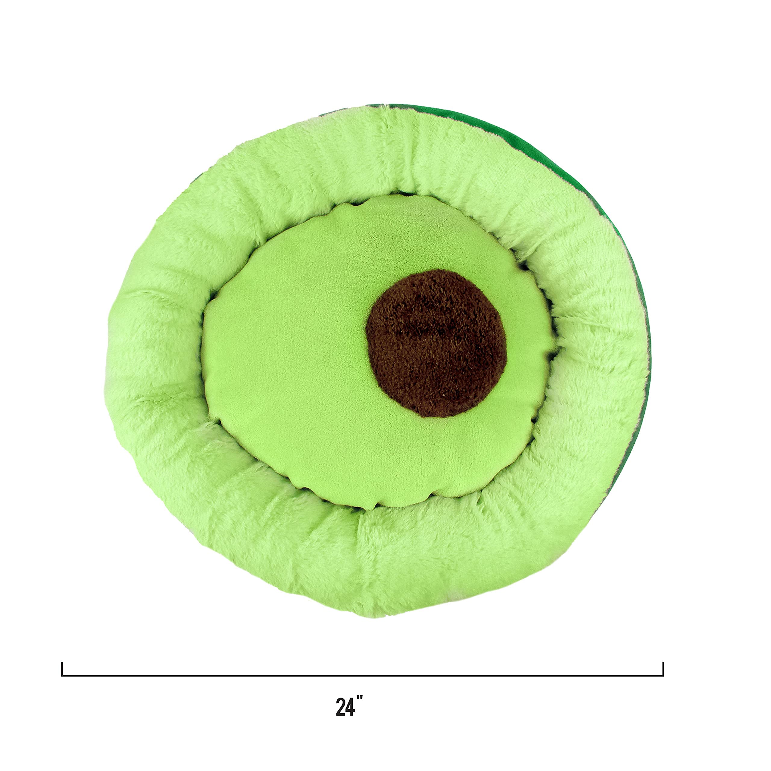 Tonbo Soft Plush Small Cute And Cozy Avocado Dog Cat Bed, Washer And Dryer Friendly (Avocado)