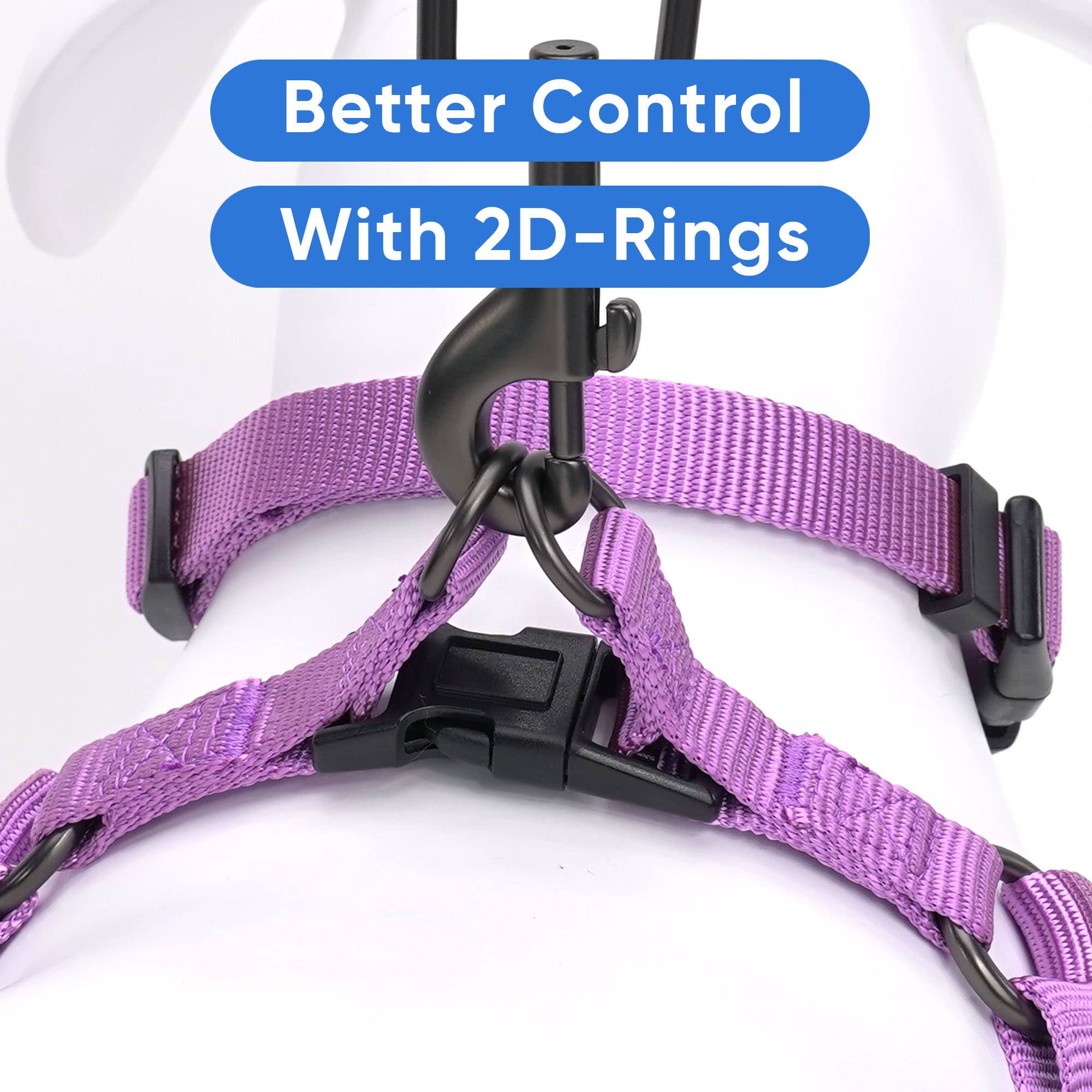 Pawtitas Solid Color Step In Dog Harness Or Vest Harness Dog Training Walking Of Your Puppy Harness Large Dog Harness Orchid Purple Dog Harness