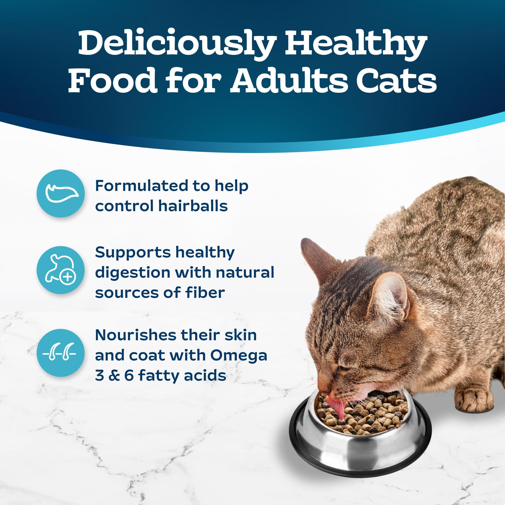 Blue Buffalo Tastefuls Hairball Control Natural Adult Dry Cat Food, Chicken, 3lb bag