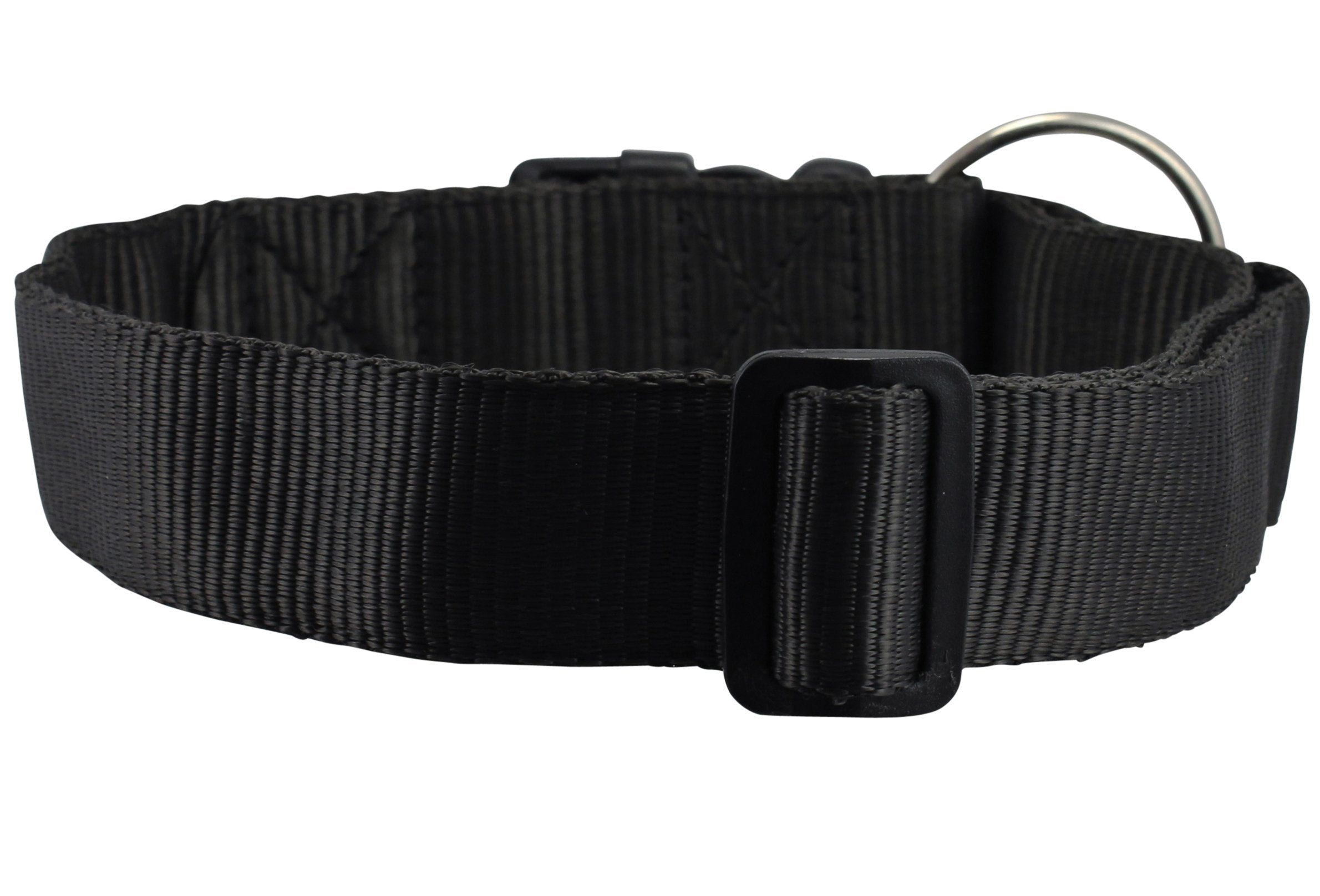Heavy Duty Adjustable Nylon Dog Collar 1.25' Wide. Fits 15'-25' Neck Large
