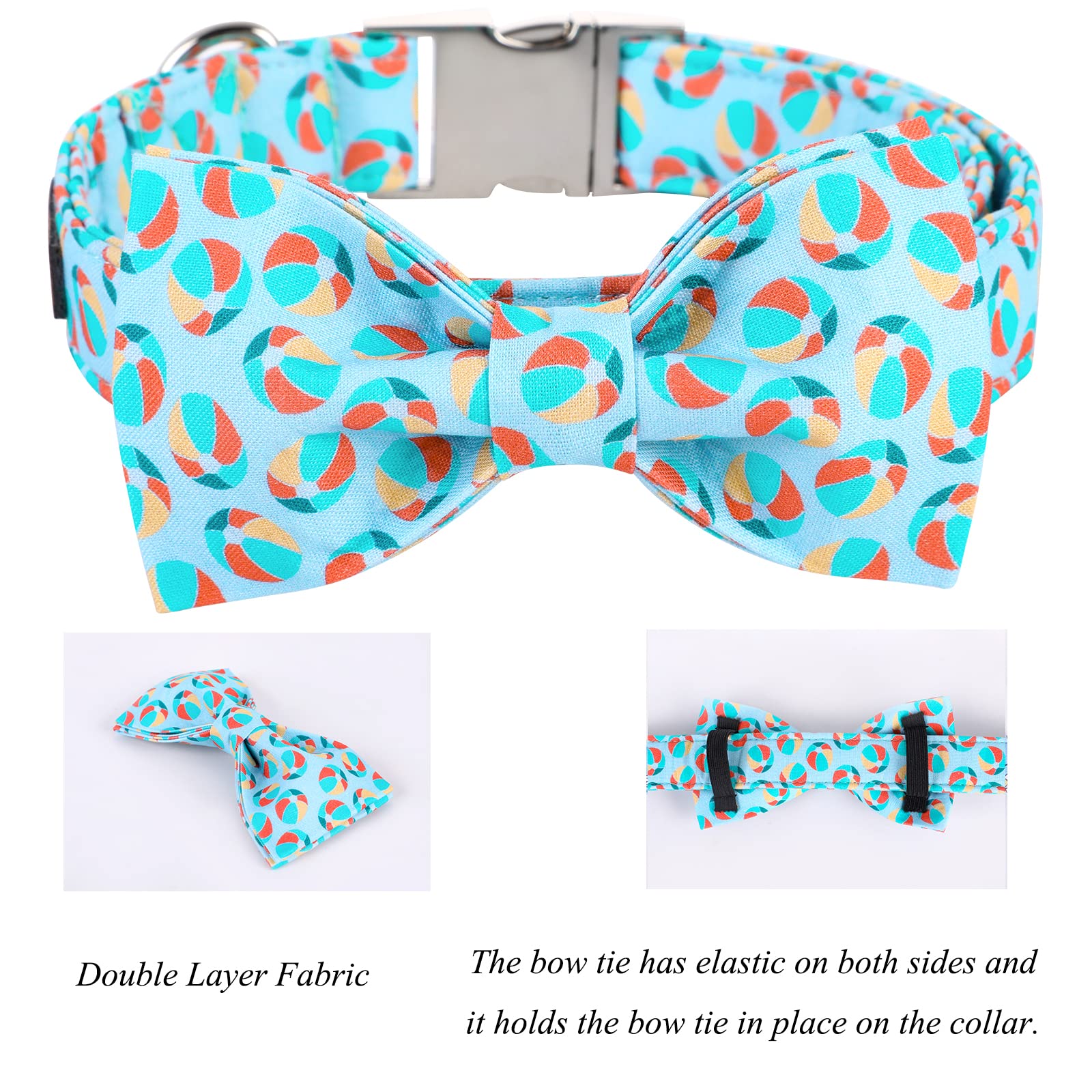 Lionet Paws Patriotic Dog And Cat Collar With Sailor Bow, 4Th Of July, Soft And Comfortable Adjustable American Flag Collar For